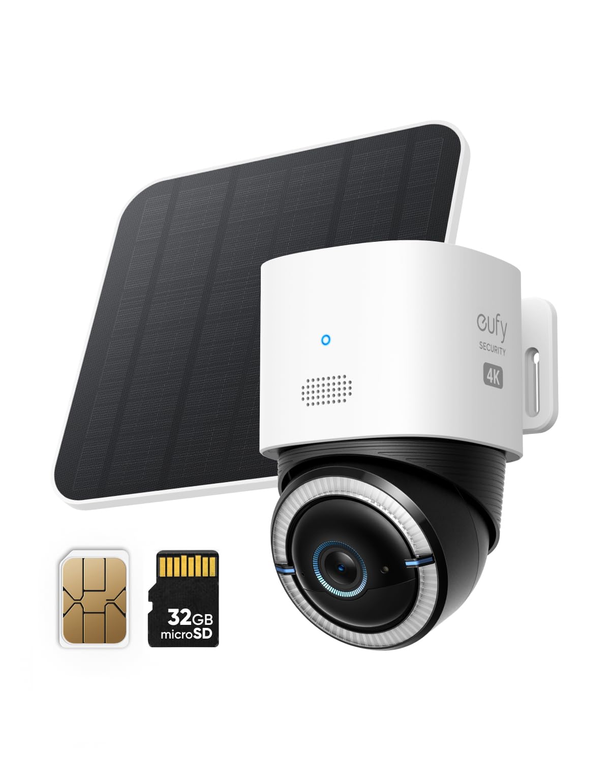 Eufy Security 4G Lte Cam S330, 4K Cellular Solar Security Cameras Wireless Outdoor, Pan And Tilt, 4G And Wi Fi Duo Mode, Ai Trac