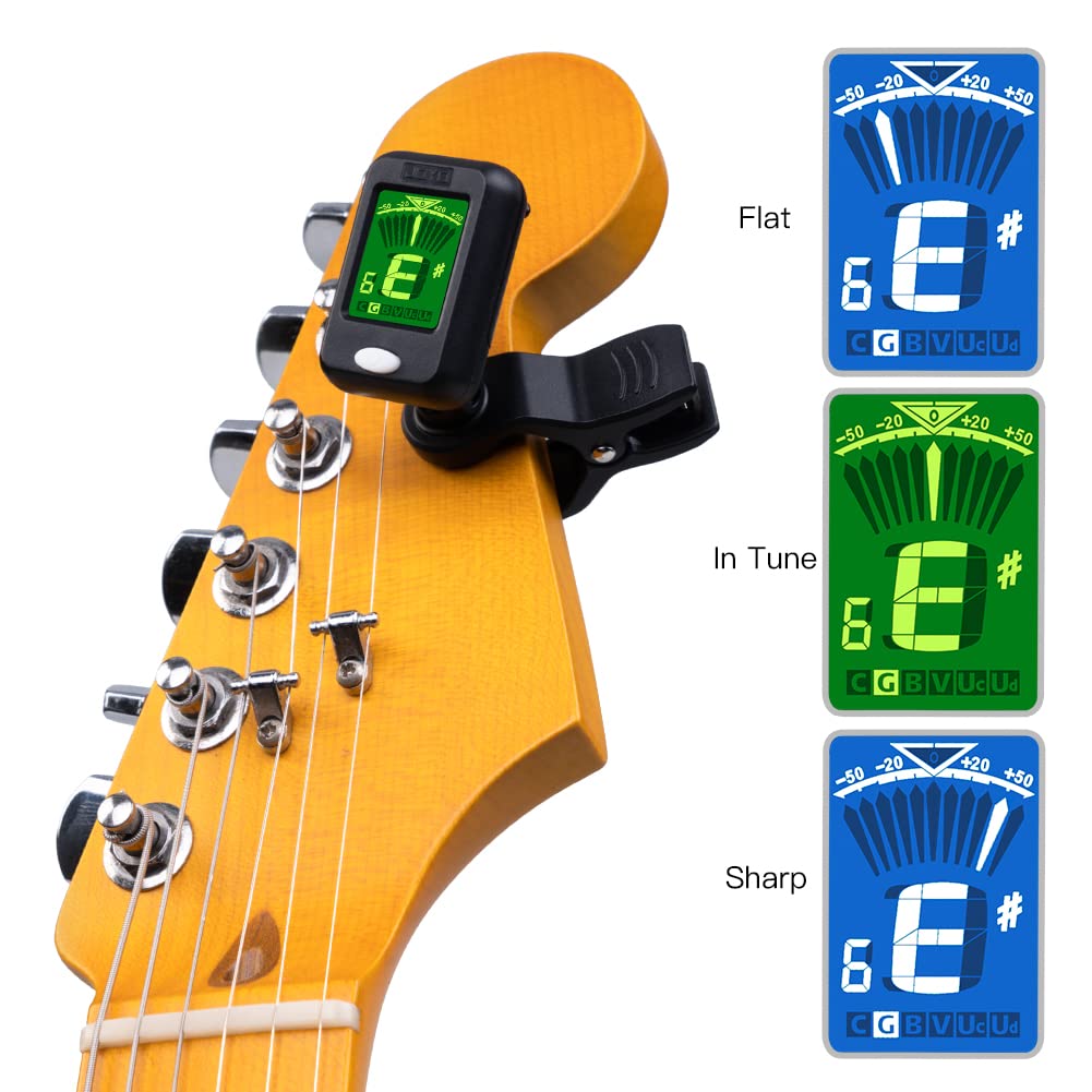 Joyo Clip On Tuner Digital Electronic Tuner For Guitar, Bass, Ukulele, Violin, Mandolin, Banjo Acoustics Calibration Tuner (Jt 0