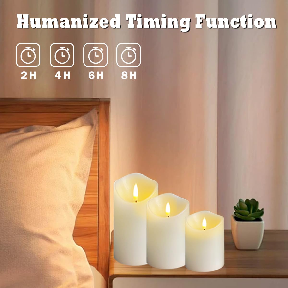 Ledholyt Rechargeable Flameless Candle, Flashing Led Pillar Real Wax Candle With Remote Control And Timer,Decorative Electronic