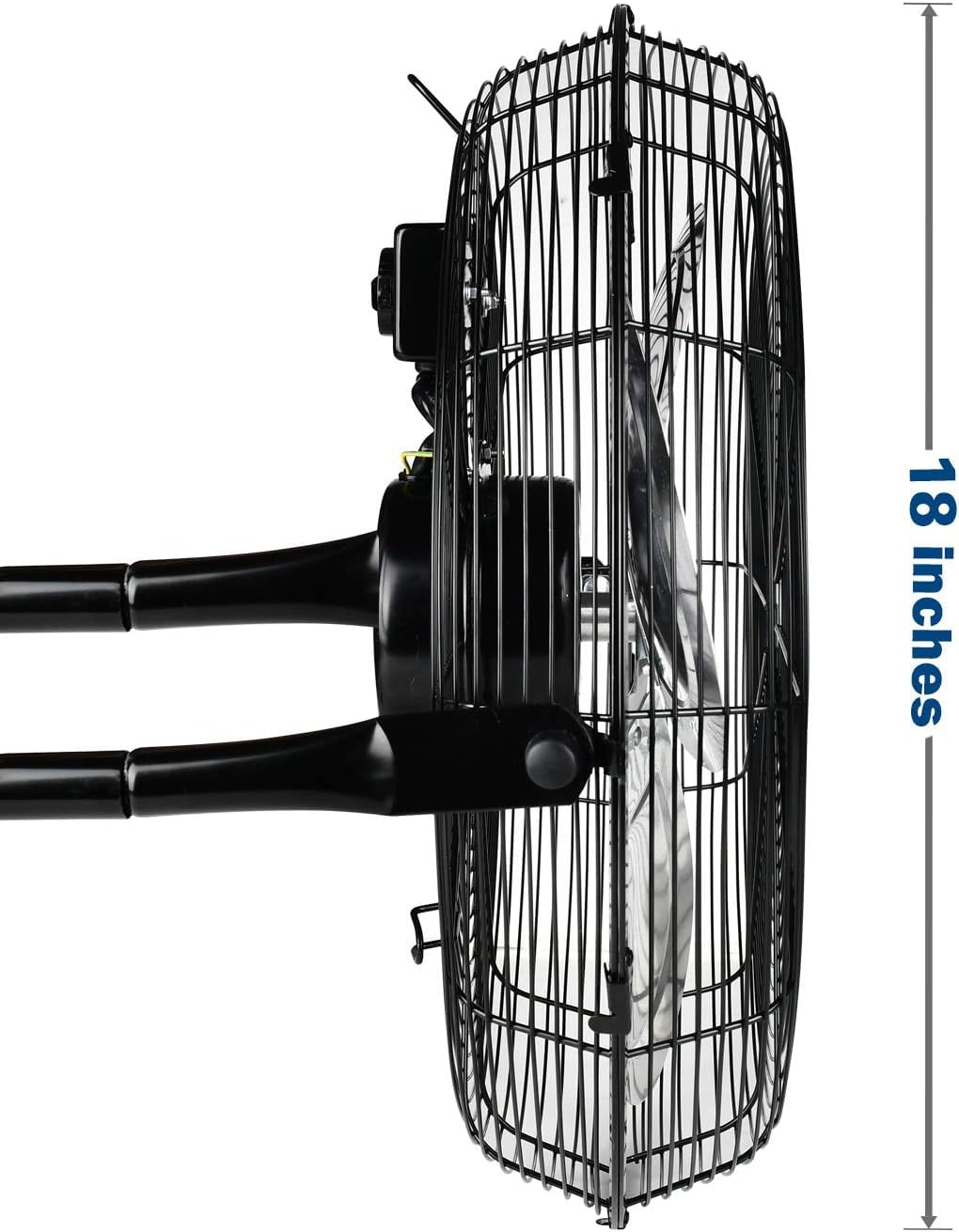 Simple Deluxe 18 Inch 3 Speed High Velocity Heavy Duty Metal Industrial Floor Fans, Black