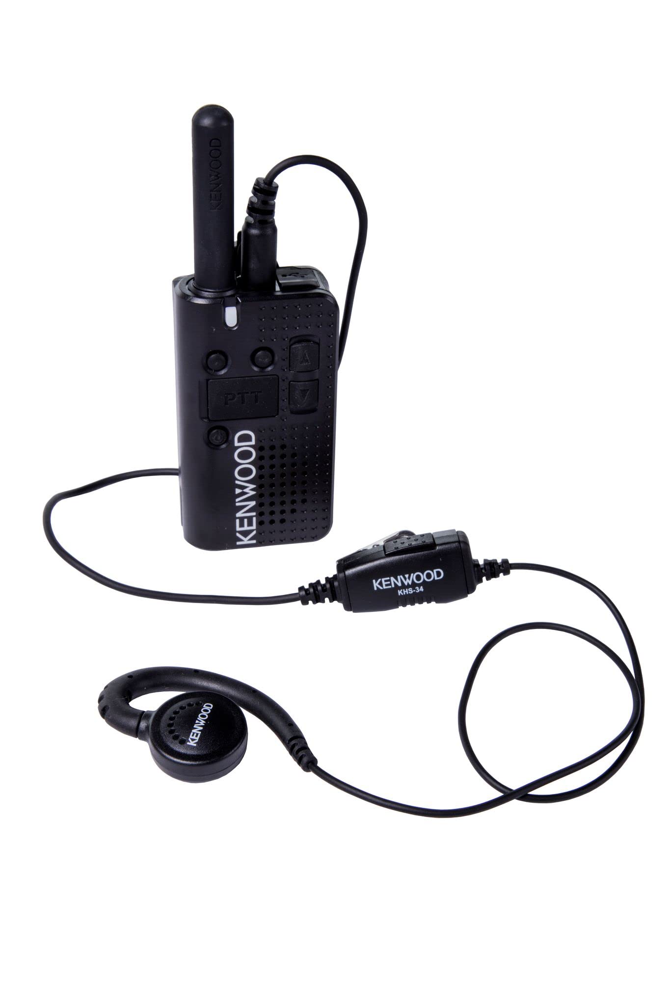 Kenwood Khs 34 Walkie Talkie Earpiece With Mic, C Ring Ear Piece For Walkie Talkie, In Line Ptt Switch, Compatible With Protalk