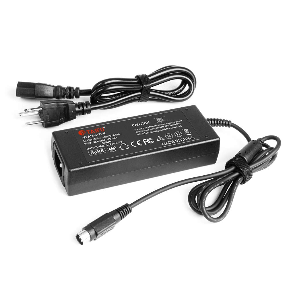 Taifu 4 Pin 12V 8.33A   9A Power Adapter For Synology Disk Station 4 Bay Ds410 Ds410J Ds411 Ds411J Ds412 Ds412 + Ds416 Ds418 Ds918+ Ds923+ Diskstation Network Storage Nas Server 12V Dc Power Supply