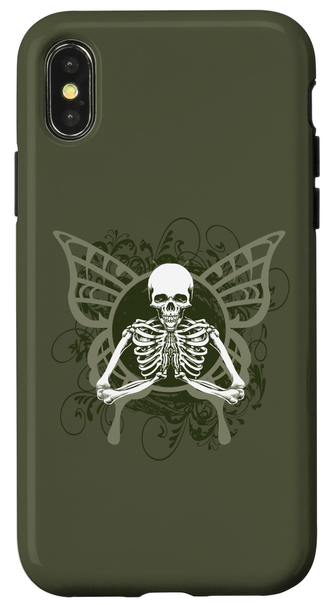 Iphone X/Xs Aesthetic Y2K Fairy Wings Skeleton Alt Grunge Case