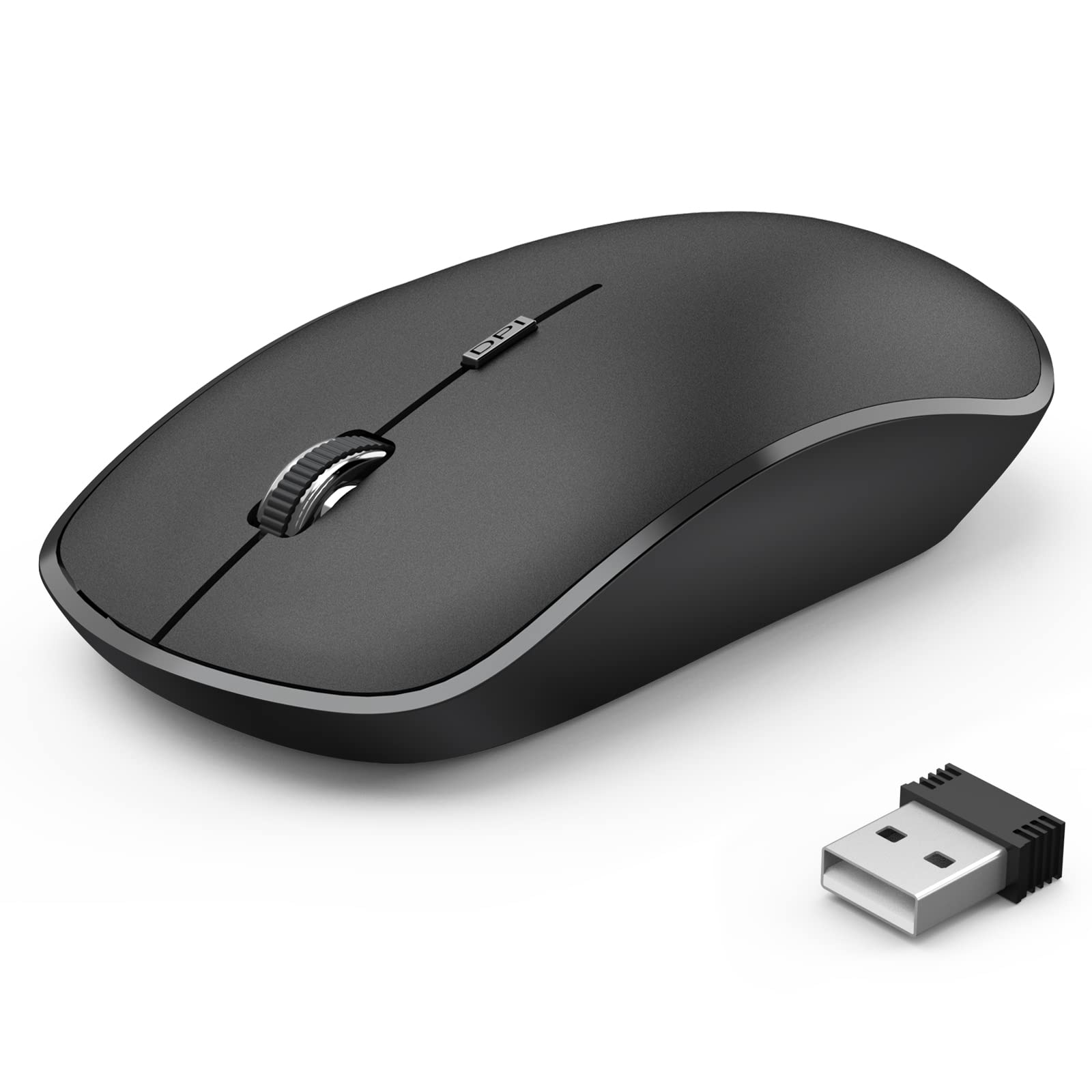 Joyaccess Wireless Mouse, 2.4G Portable Slim Silent Computer Mouse Wireless With Usb Nano Receiver, 2400 Dpi, For Notebook, Lapt