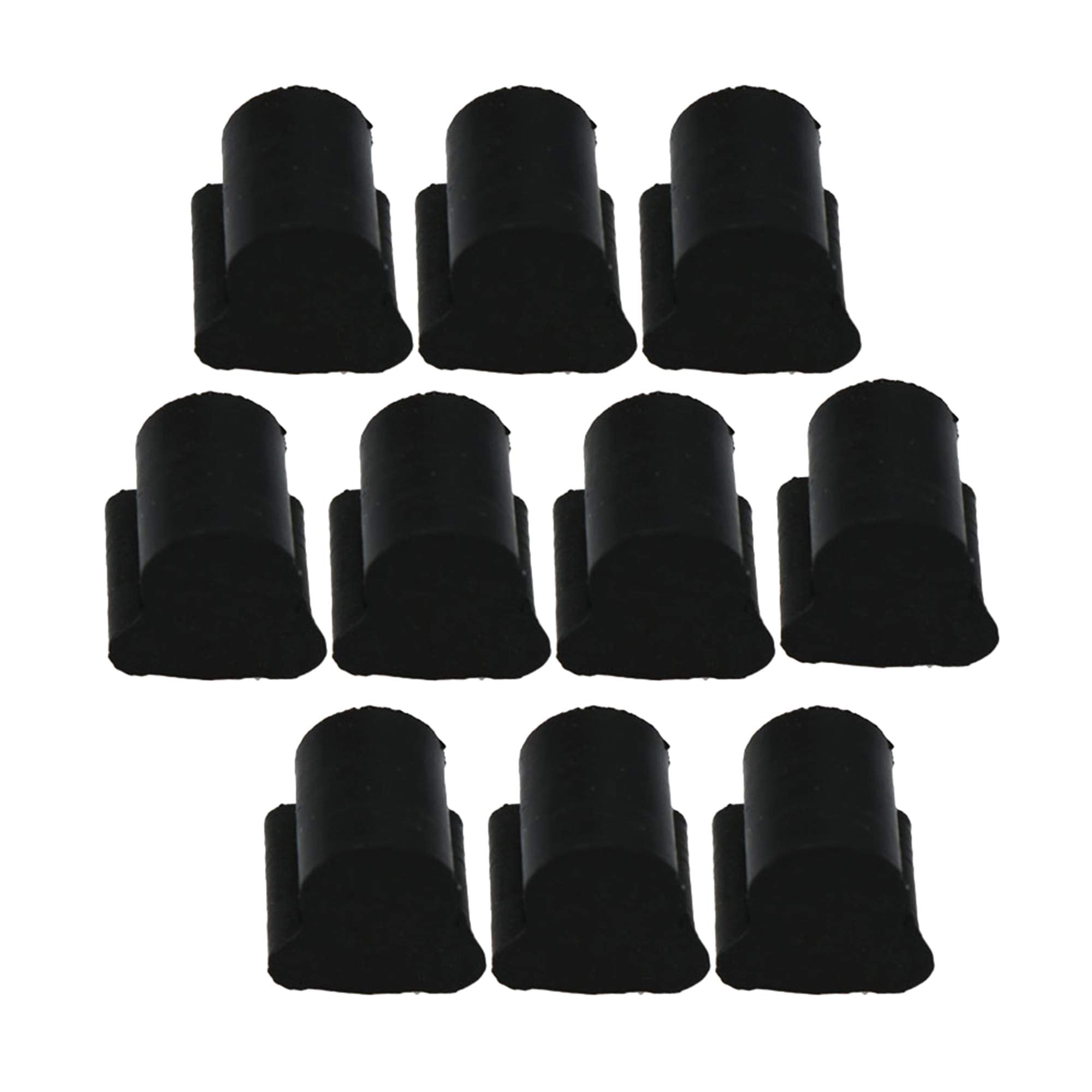 BQLZR Small Flat Key Euphonium/Tuba/Horn Rubber Pad Silicone Pad Rotary Valve Rubber Anti-noise Black Pack of 10