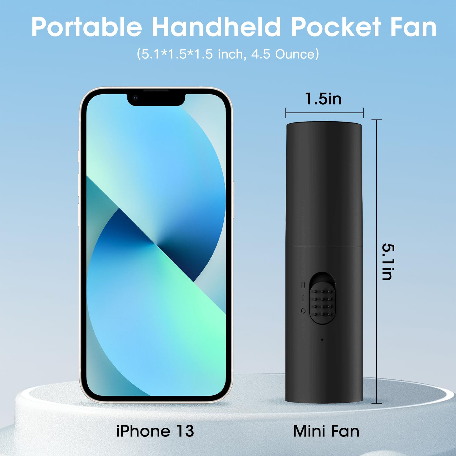 Olv Handheld Mini Fan Portable Rechargeable 3000Mah Usb Battery Powered 22+Hrs Runtime Small Hand Held Fan Foldable Pocket Perso