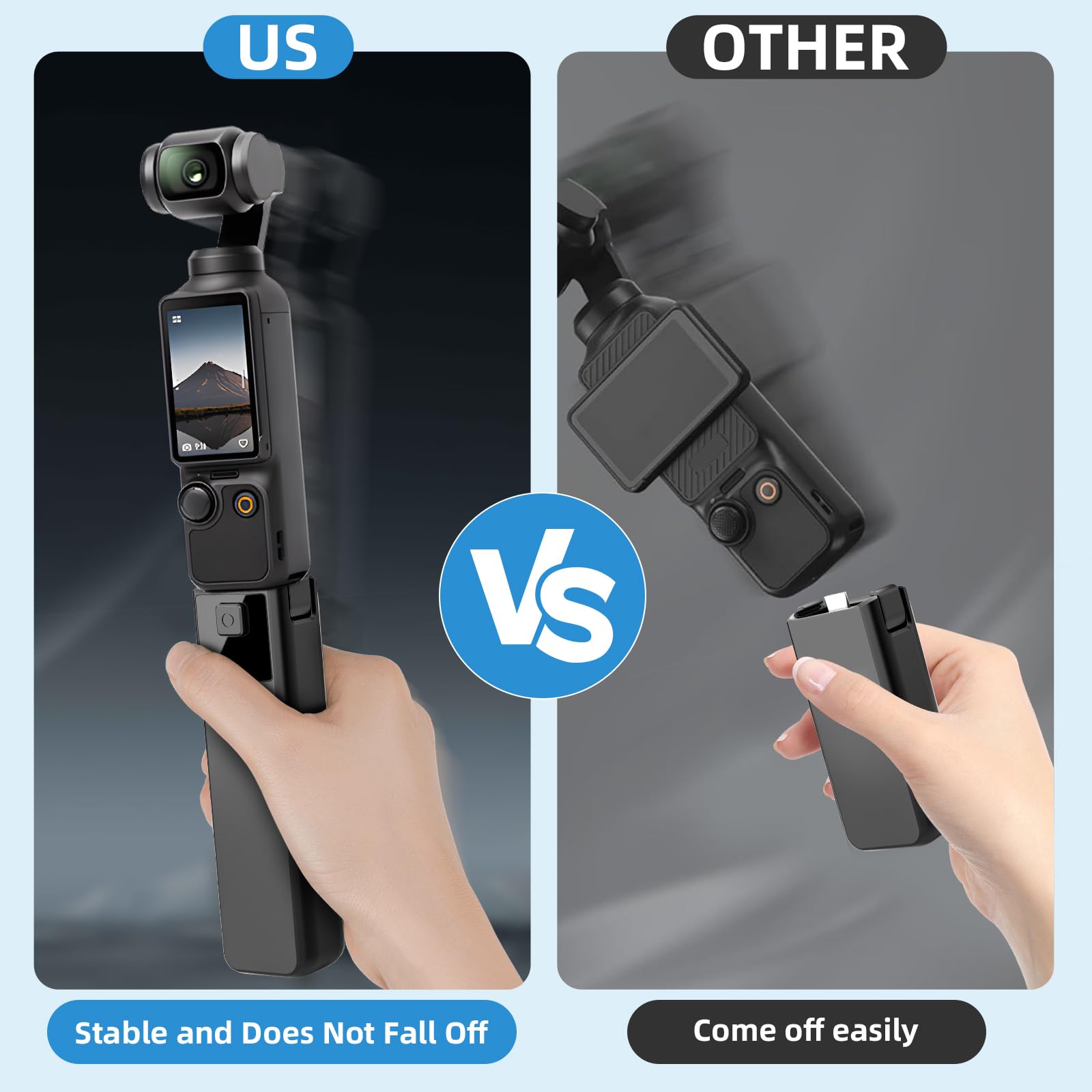 Compatible With Dji Osmo Pocket 3 Battery Handle, 5000Mah Portable Power Handle, 22.5W Fast Charging, Intelligent Power Display,