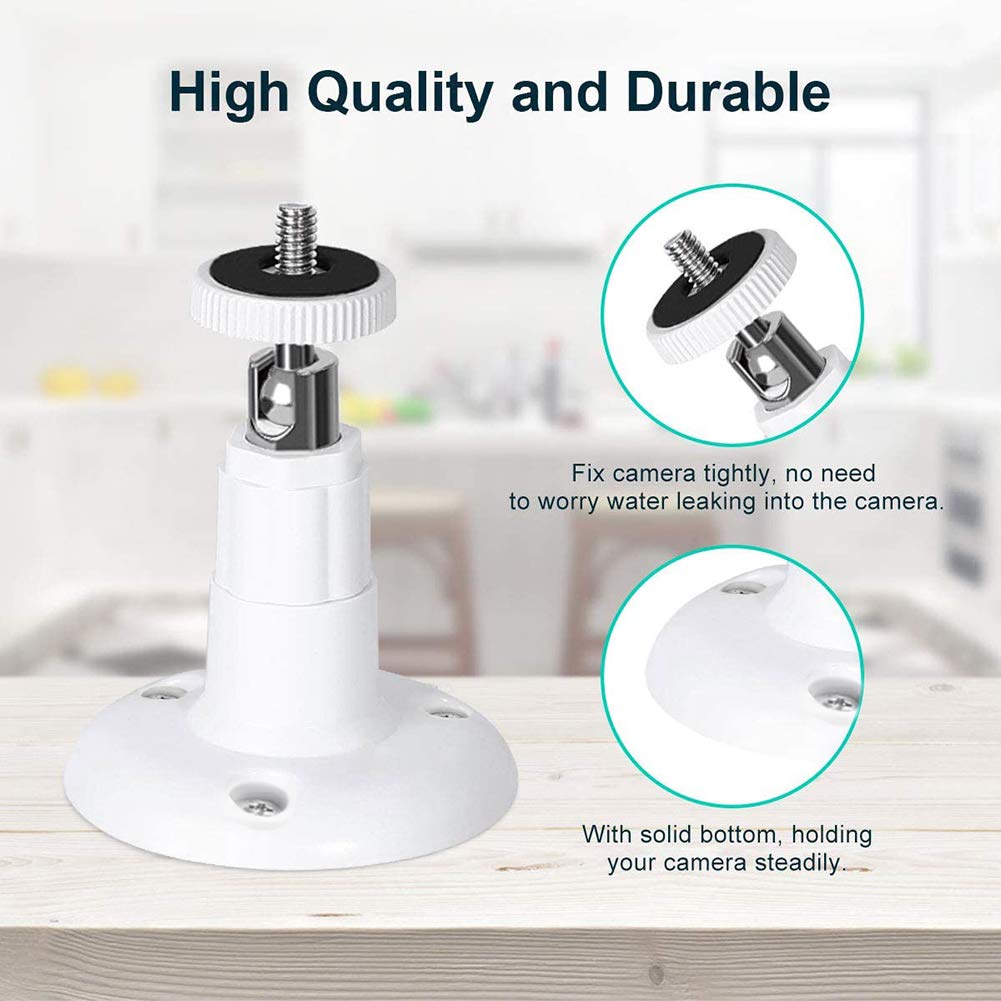 2Pack Ring Camera Wall Mount, Compatible With Ring Stick Up Cam Battery/Plug In/Camera Pro Battery/Ring Indoor Cam (1St Gen), 360 Degree Adjustable Mount Bracket For Ring Outdoor Indoor Camera