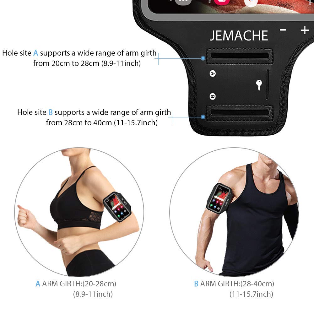 Galaxy S23 Ultra, S22 Ultra, S21 Ultra Armband, Jemache Gym Workouts Running Arm Band For Samsung Galaxy S20/S21/S22/S23 Ultra 5