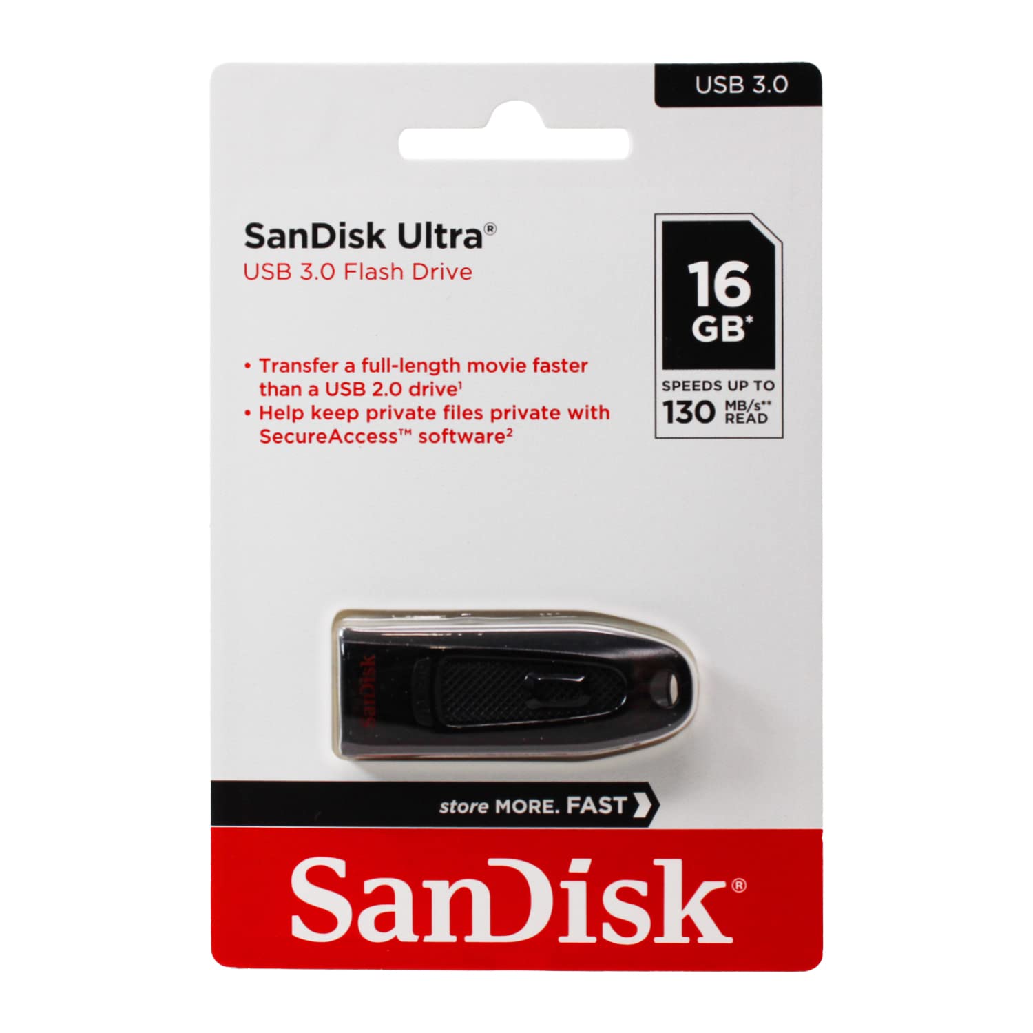 Sandisk Cruzer Ultra 16Gb Usb 3.0 Flash Drive Sdcz48 016G U46 Up To 100Mb/S (Pack Of 10)