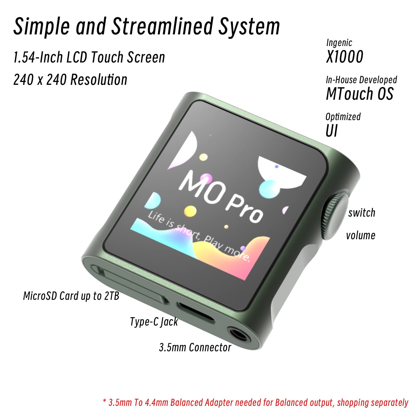 Shanling M0 Pro Mp3 Player With Bluetooth