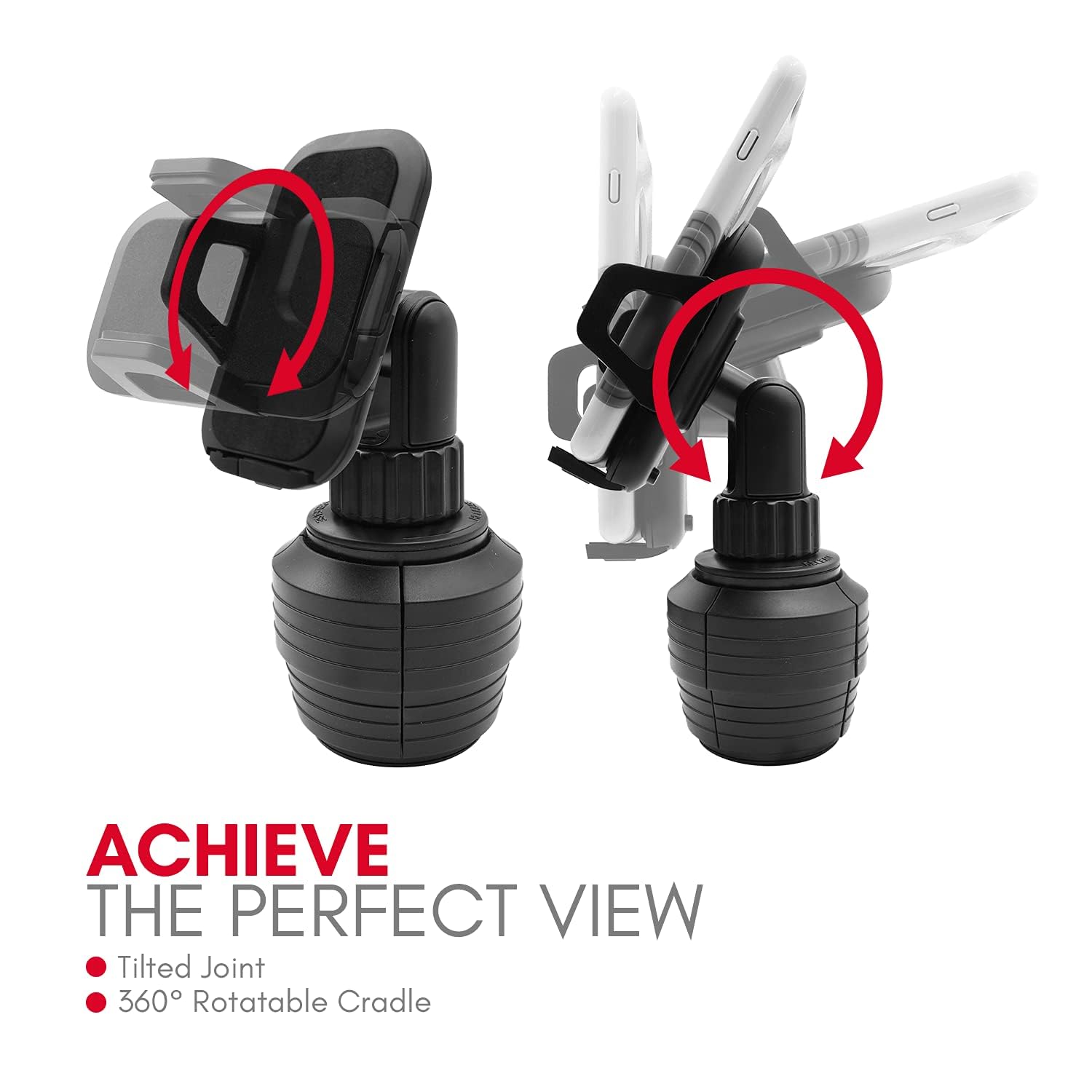 Macally Cup Holder Phone Mount, [Upgraded] Cell Phone Holder For Car Cup Holder With Universal Cup Phone Holder For Iphone, Sams