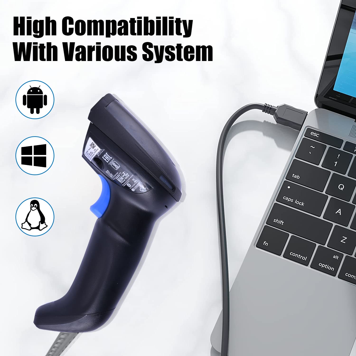 Datalogic Gryphon Gd4590-Hd (High Density) Handheld 2D/1D Barcode Scanner With Usb Cable