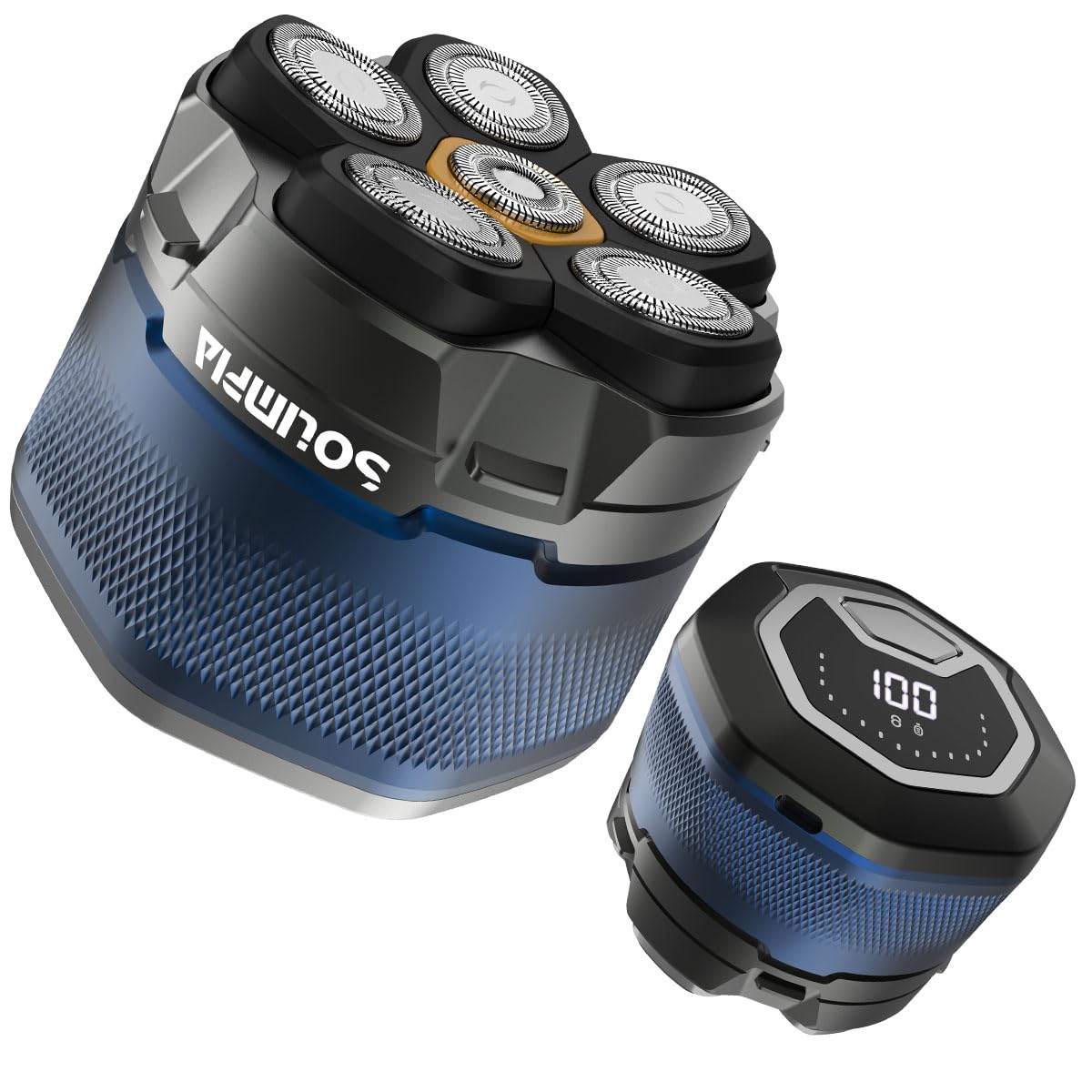 Solimpia Upgraded Head Shaver For Bald Men,Magnetic Electric Razor Hair Trimmer For Men,Large Battery Capacity, Rechargeable Led