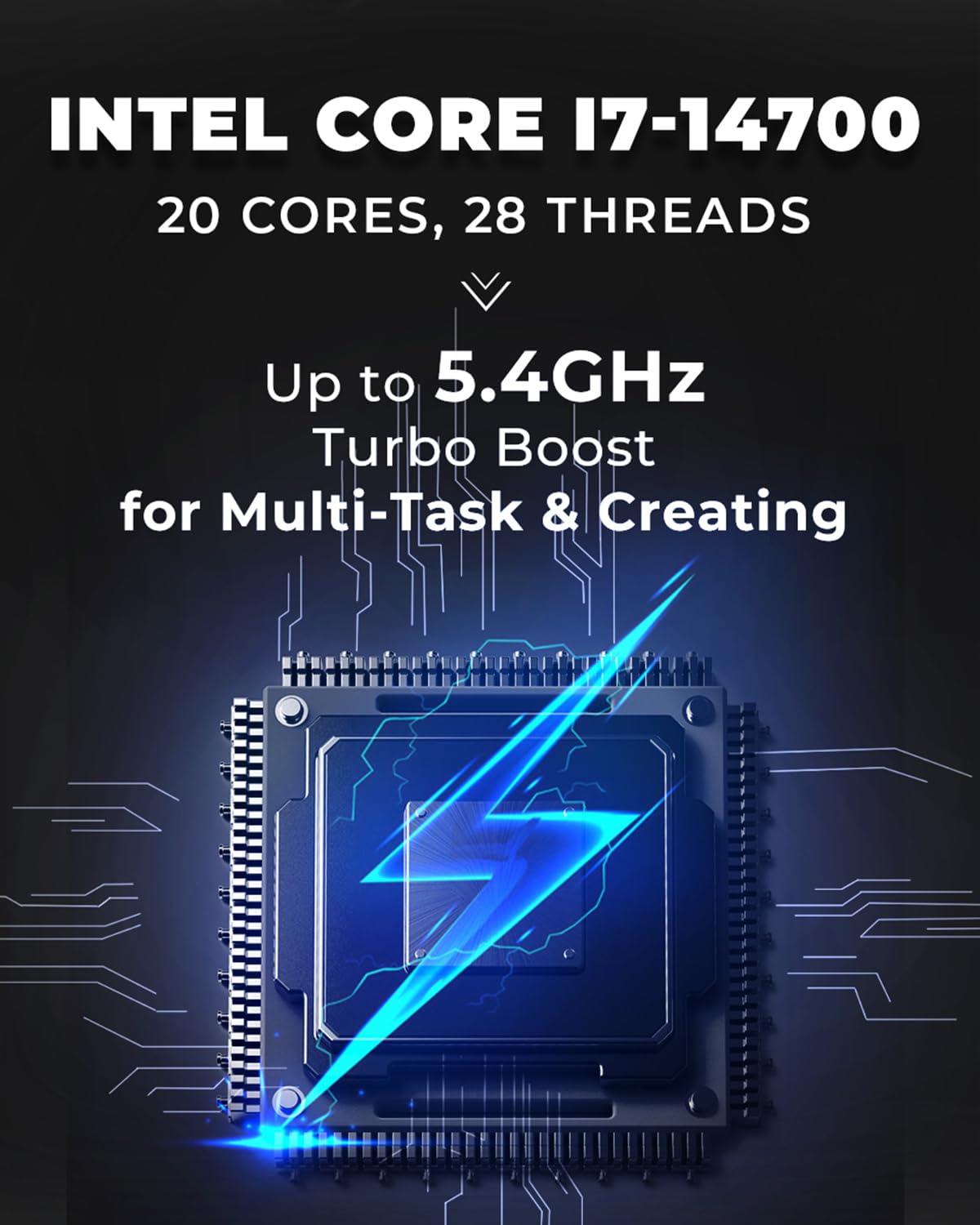 Hp Envy Desktop Pc - Intel I7-14700(Up To 5.4Ghz) - Intel Uhd Graphics 770 - Windows 11 Pro - Microsoft Office Pro Lifetime - Ex