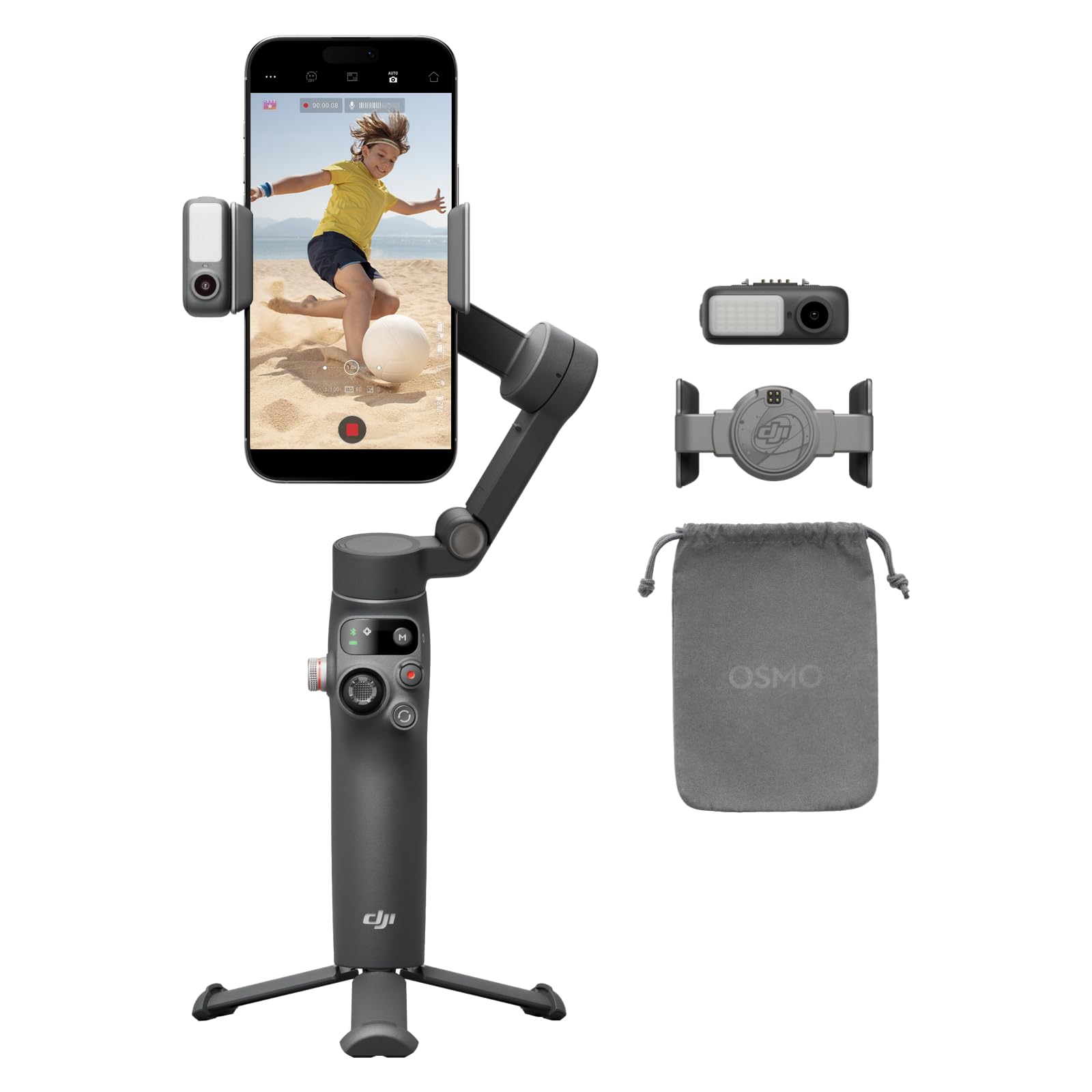 DJI Osmo Mobile 7P Gimbal Stabilizer for iPhone, Android, Native Tracking, Lighting, 3-Axis Phone Gimbal, Quick Launch, One-Tap 