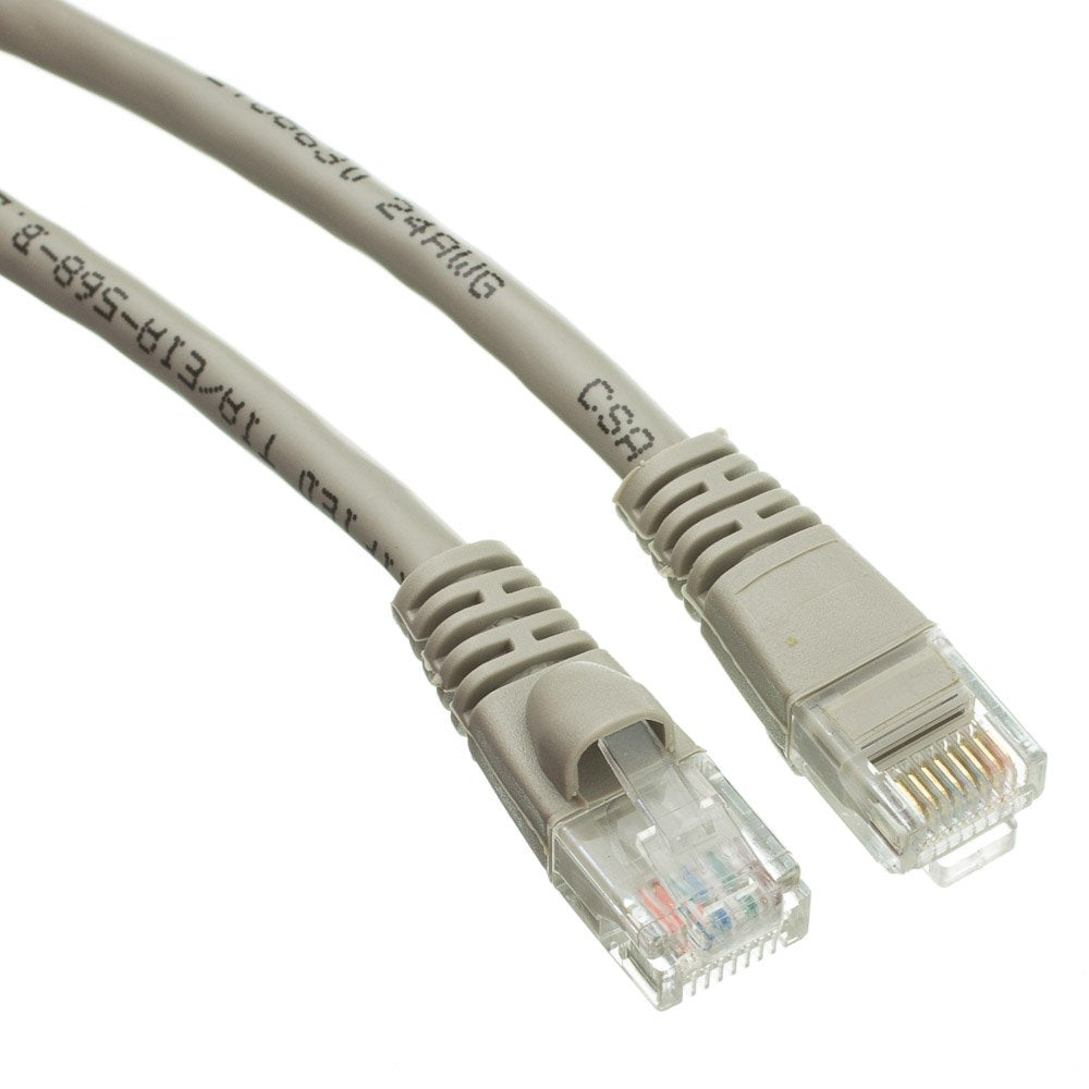 Cablewholesale 35 Foot Gray Cat6A Ethernet Patch Cable, Snagless/Boot With Rj45 Connector, 500 Mhz, 24 Awg, Utp(Unshielded Twist