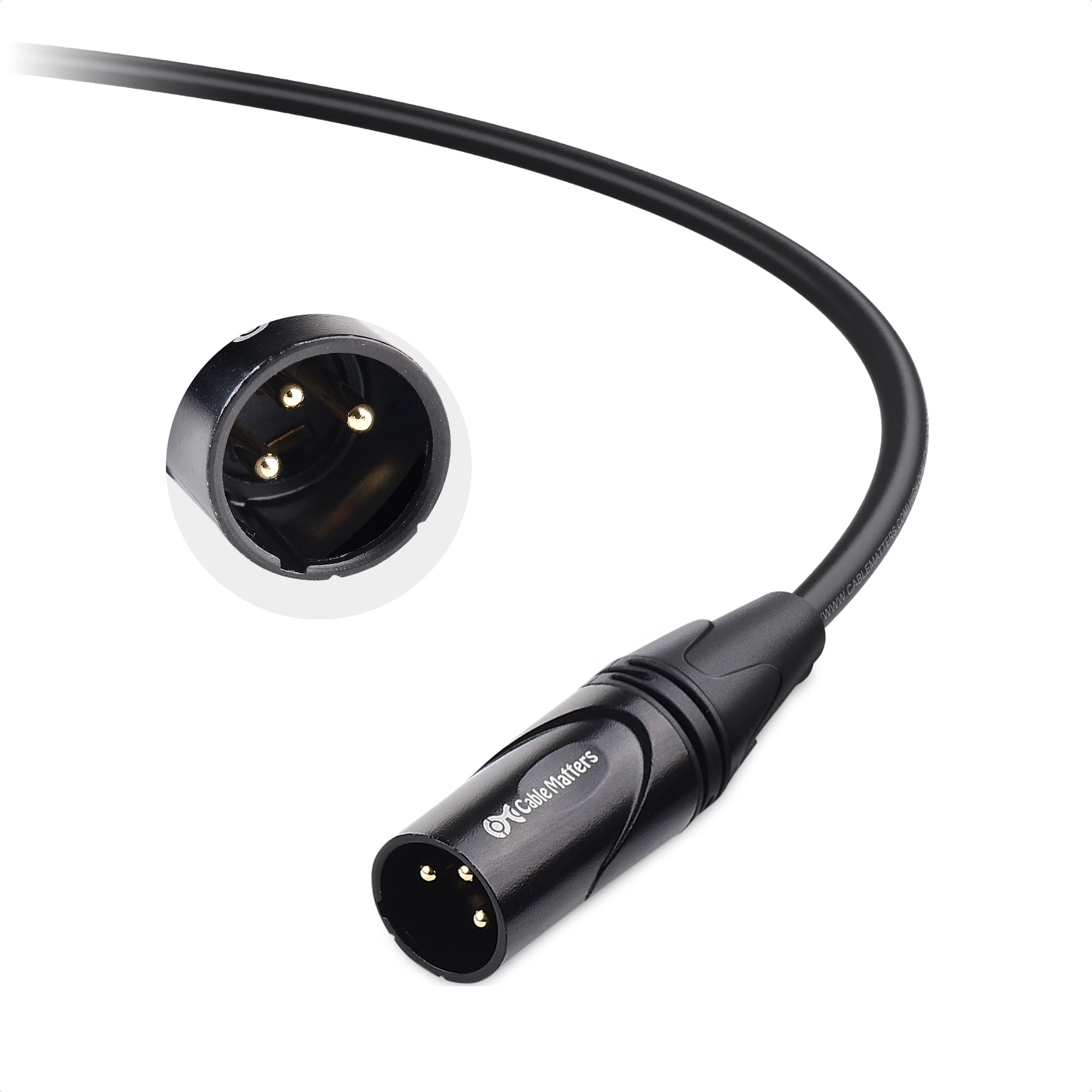 Cable Matters 6.35mm (1/4 Inch) TRS to XLR Cable 25 ft Male to Male (XLR to TRS Cable, XLR to 1/4 Cable, 1/4 to XLR Cable)