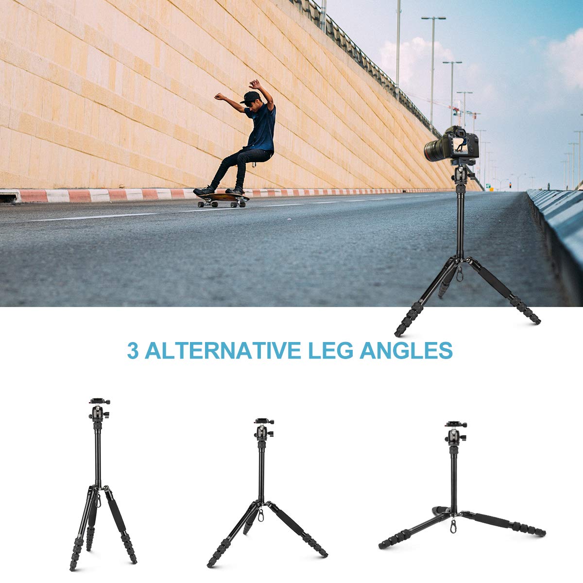 Sirui Traveler 5Ax 52'Aluminum Camera Tripod, 360� Panorama B 00K Ball Head And Arca Swiss Quick Release Plate, Folded Height 12.4', Load Up To 6Kg/13.2Lbs