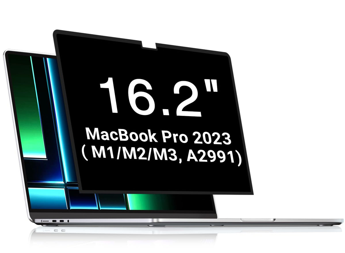 Filmext Macbook Pro 16 Inch Privacy Screen Protector (M3 M2 Max/Pro M1, A2485 A2991 A2780),Bubble Free Privacy Screen For Macboo