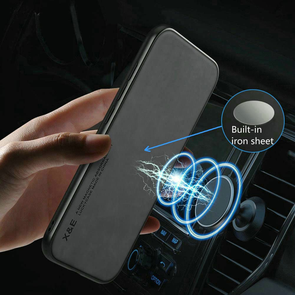 Kepuch Silklike Case For Samsung Galaxy A21S   Cover Bumper Built In Metal Plate For Samsung Galaxy A21S   Black