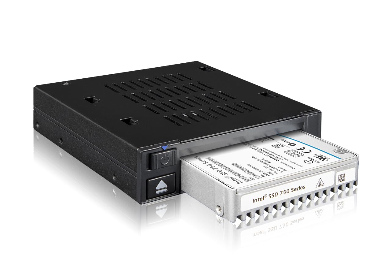 ICY DOCK U.2 NVMe PCIe 3.0/4.0 SSD TrayLess Docking Enclosure for External 3.5 Drive Bay | flexiDOCK MB021VPB (TriMode Incom