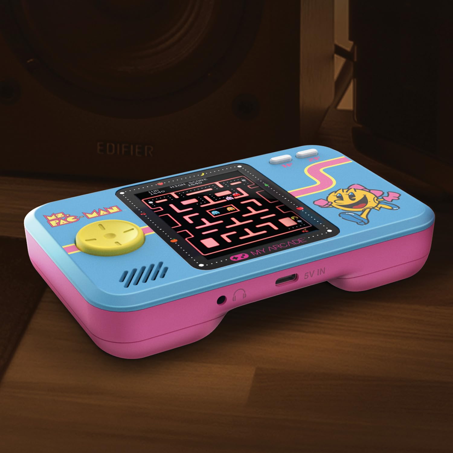 My Arcade Ms. Pac Man Pocket Player Pro: Portable Video Game Console, 2.75'' Color Display, Ergonomic Design