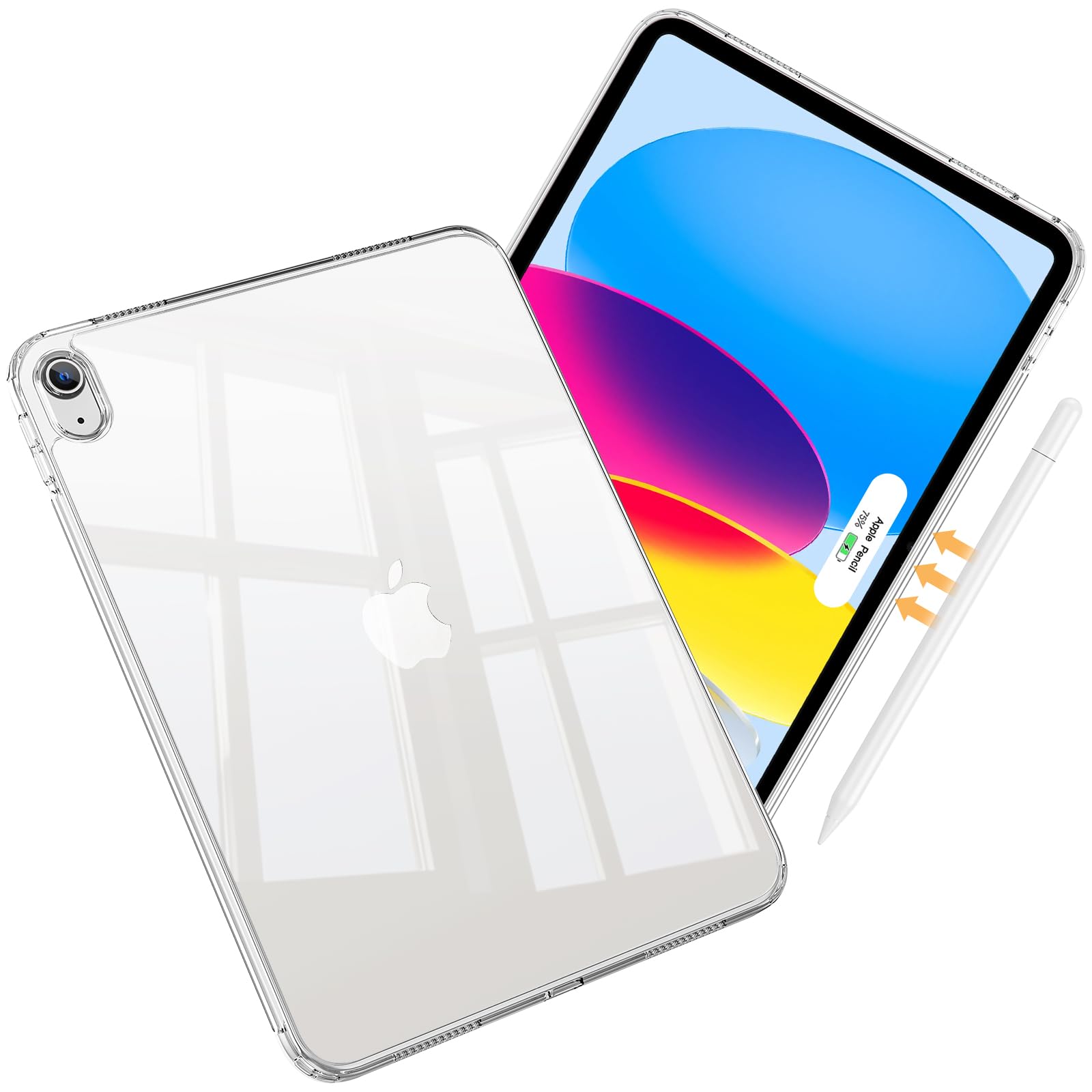 ProCase Clear Case for iPad (A16) 11th Generation 2025 11 Inch/ 10th 10.9 Inch 2022, Slim Light Transparent Anti-Yellow Back Cov