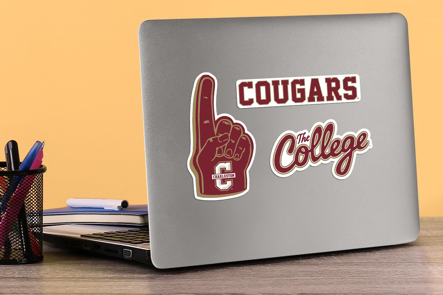 College Of Charleston 11Ct Vinyl Large Deluxe Stickers Variety Pack   Laptop, Water Bottle, Scrapbooking, Tablet, Skateboard, In