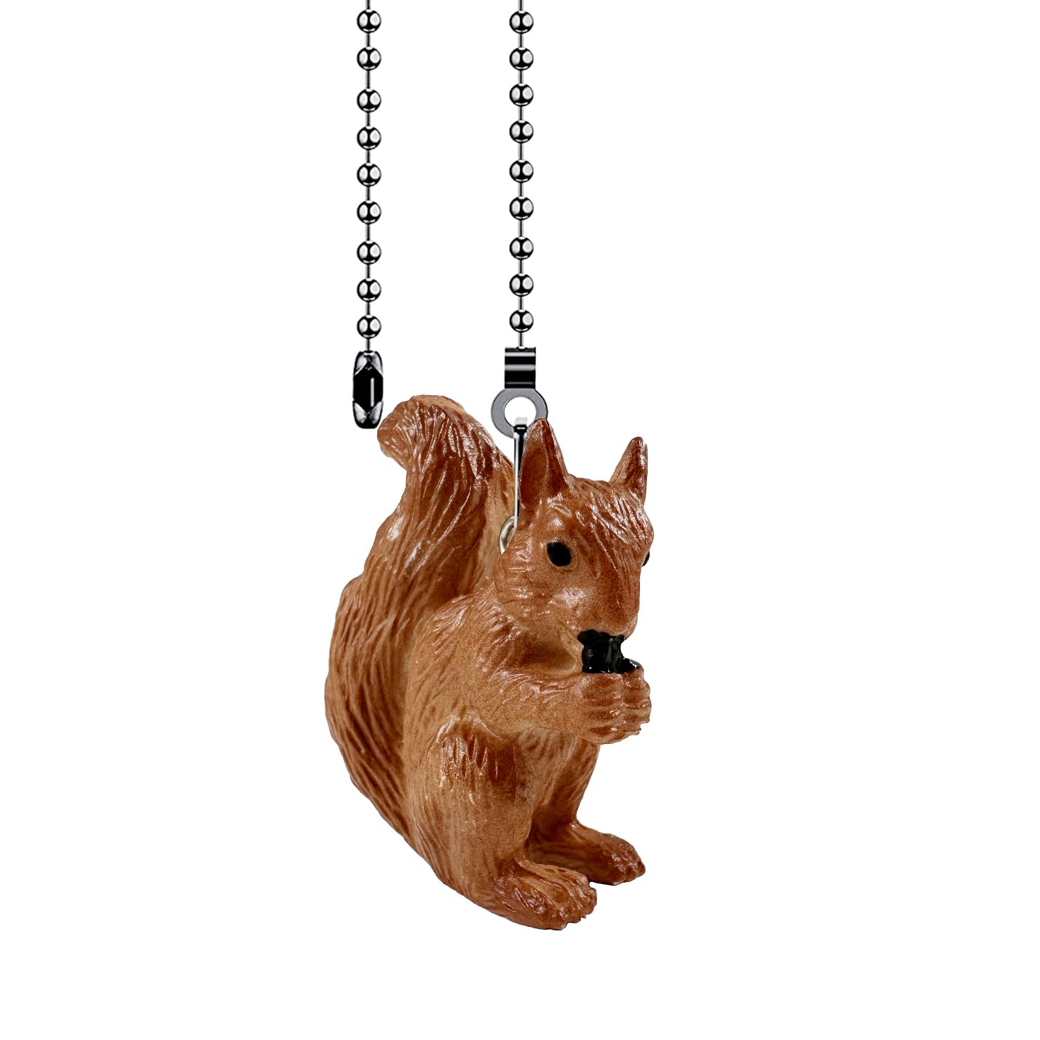 Dotlite Squirrel Ceiling Fan Pull Chain,Cute Realistic Squirrel Animal Fan String Pulls Charm Extension Decorative,12In 3Mm Diam