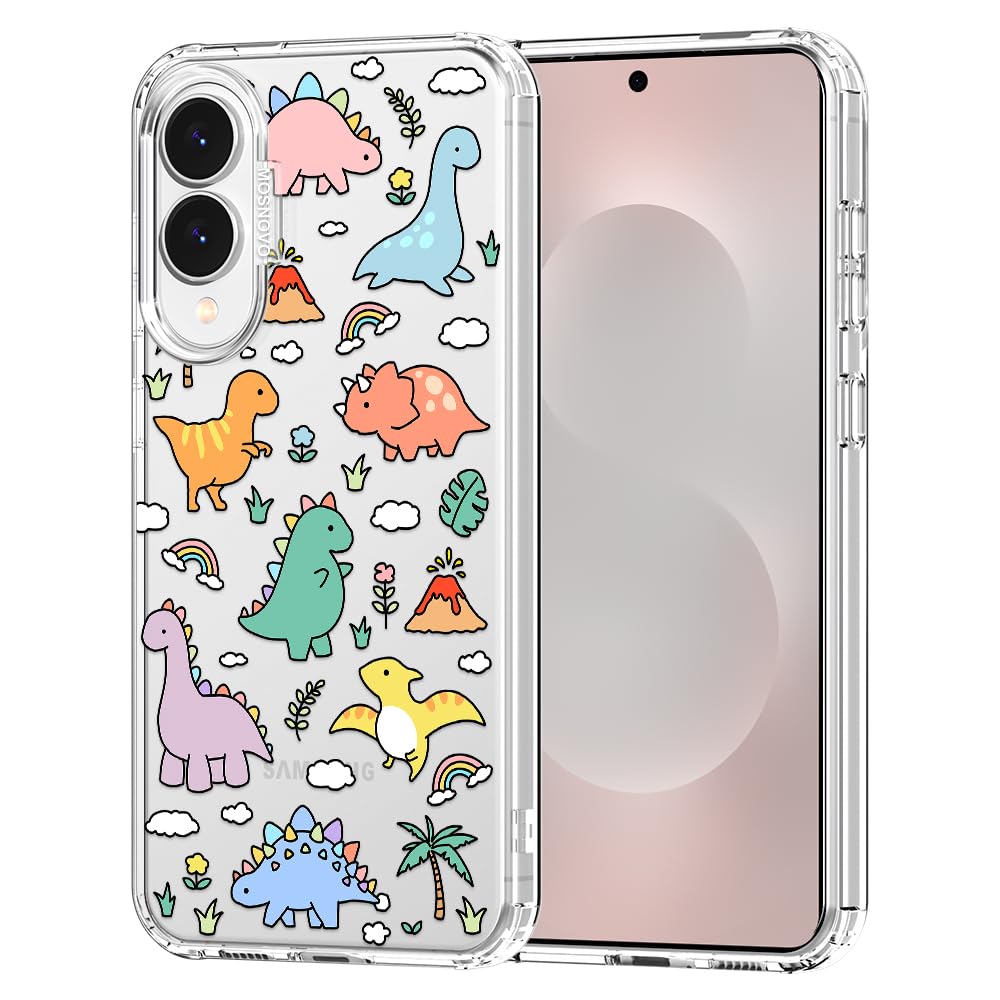 MOSNOVO Case for Samsung Galaxy S25 Edge, [Buffertech 6.6ft Military-Grade Drop Protection] [Anti Peel Off Tech] Clear TPU Bumpe