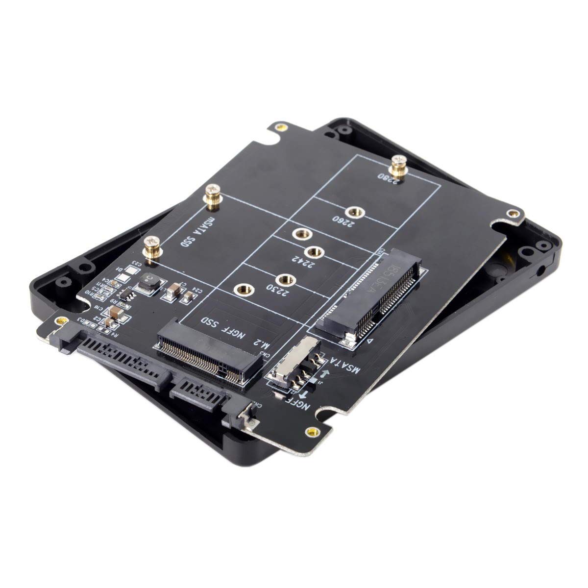 Chenyang M.2 Ngff & Msata Ssd To Sata 2.5 Inch Hard Disk Case Enclosure(Not Work For Nvme Ssd)