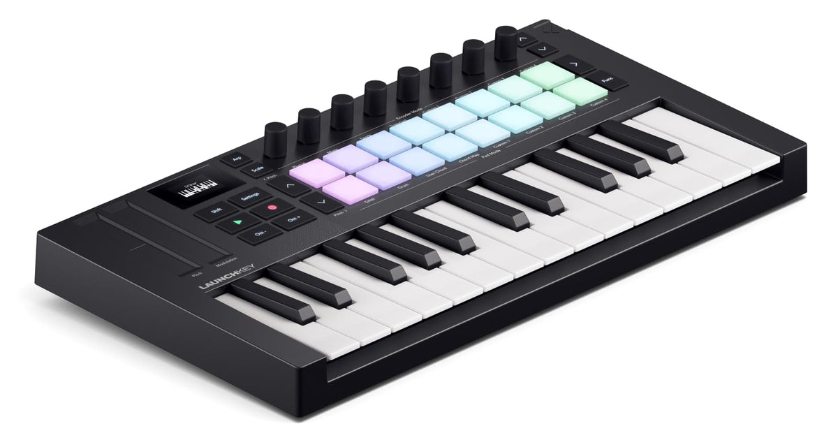 Novation Launchkey Mini 25 [MK4] - Portable 25 Mini-Key, USB, MIDI Keyboard Controller with DAW Integration. Chord Mode, Scale M