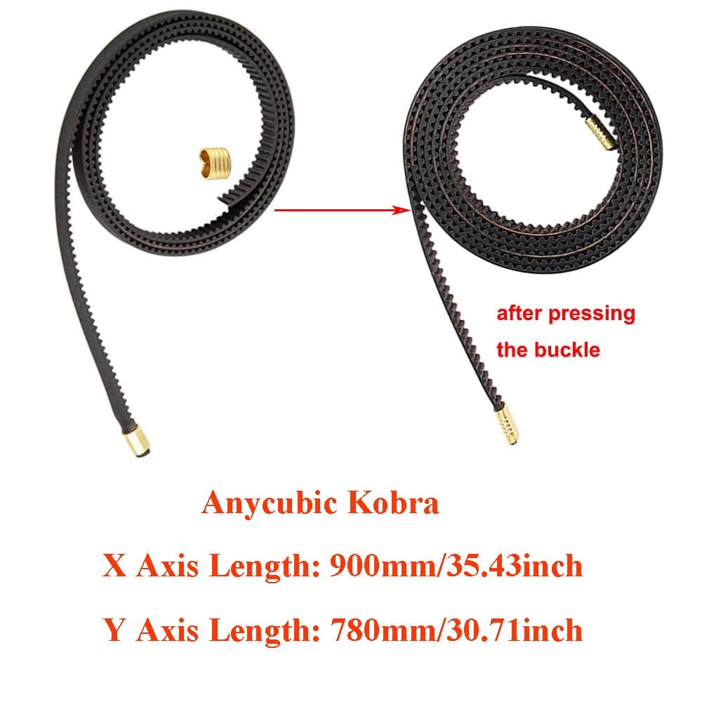 Hzdadeve 3D Printer Open Timing Belt 2Gt 6Mm For Anycubi Kobra 3D Printer X Y Axis Accessories