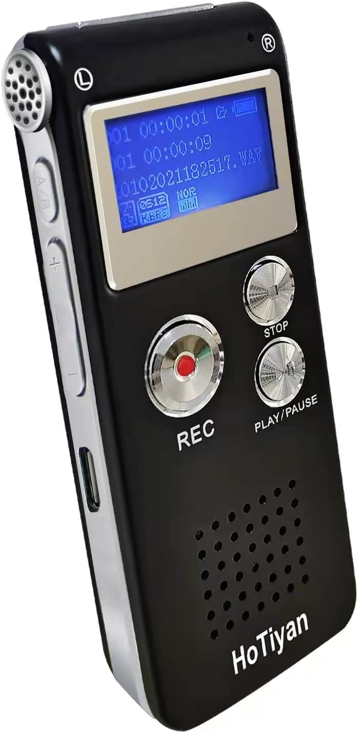 Digital Voice Recorder Audio Recording   64Gb Audio Recorder With Playback Voice Activated Recorder For Lectures Meetings Interv