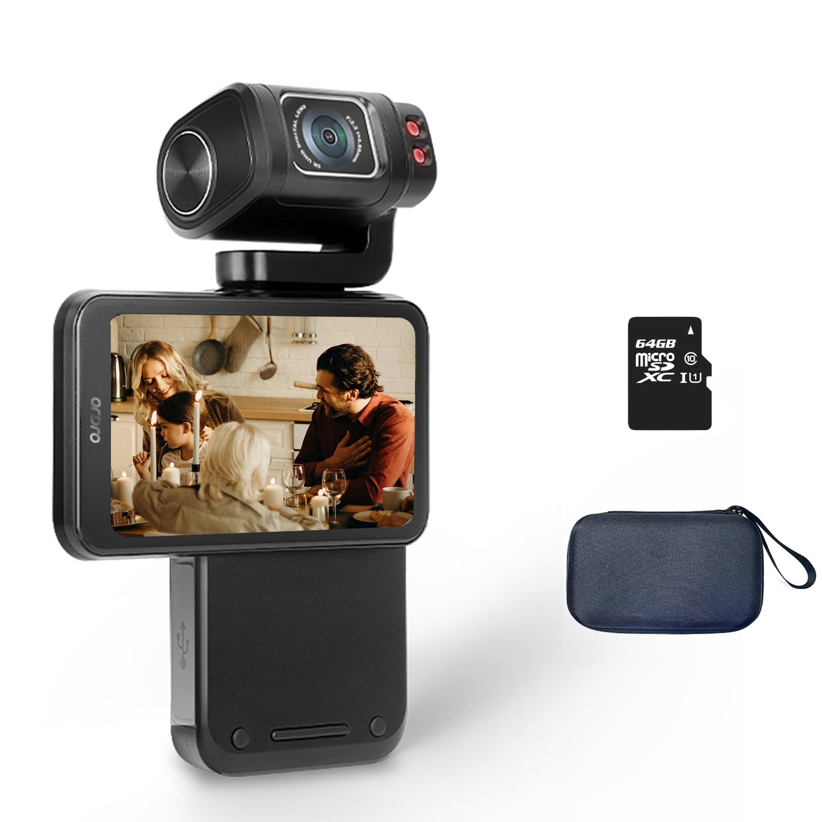 ORDRO M3 Pocket Camera, 5K Video Camcorder Handheld Digital Camera
