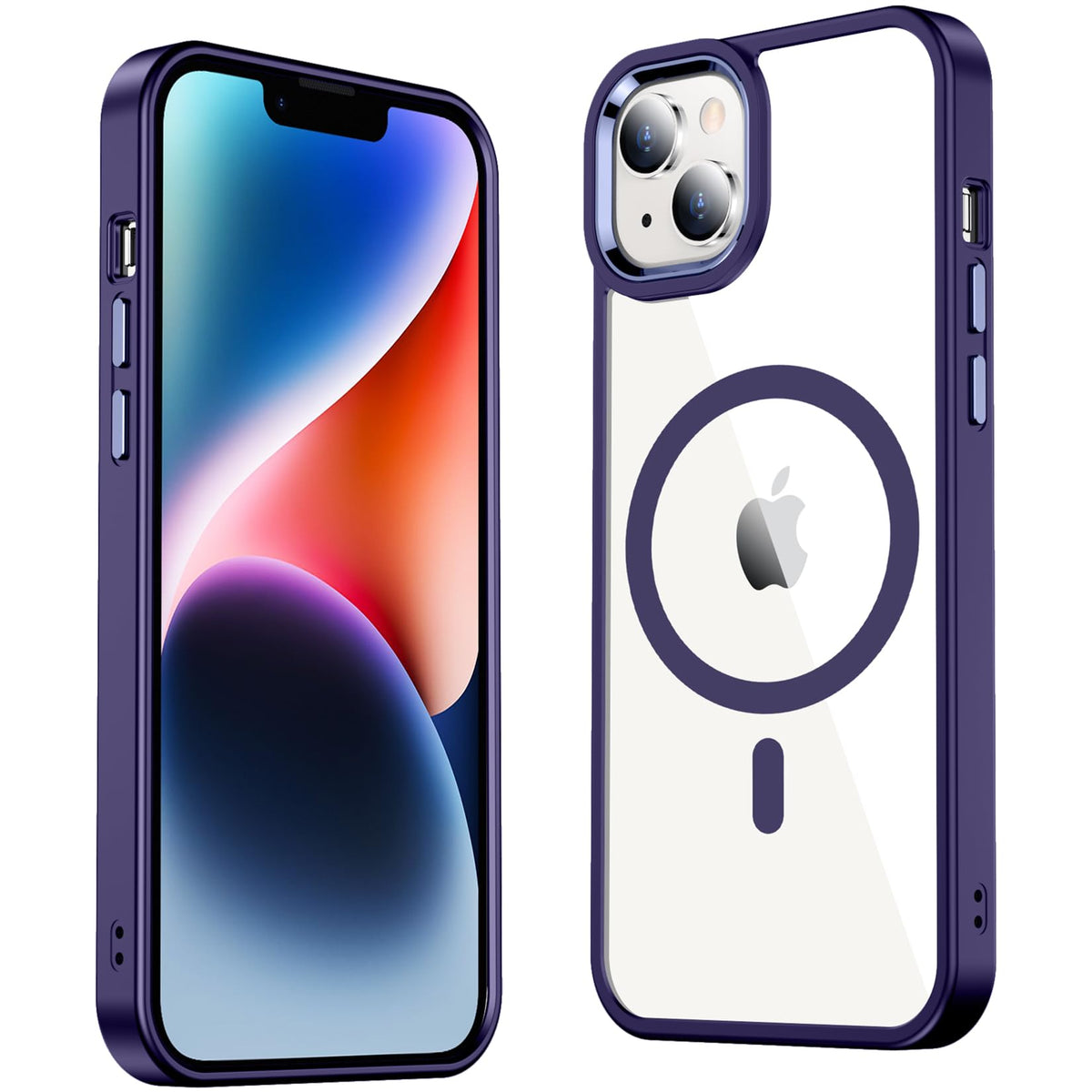 Red2Fire Magnetic For Iphone 15 Plus Case For Iphone 14 Plus Case Clear, [Compatible With Magsafe][Military Grade Drop Protectio