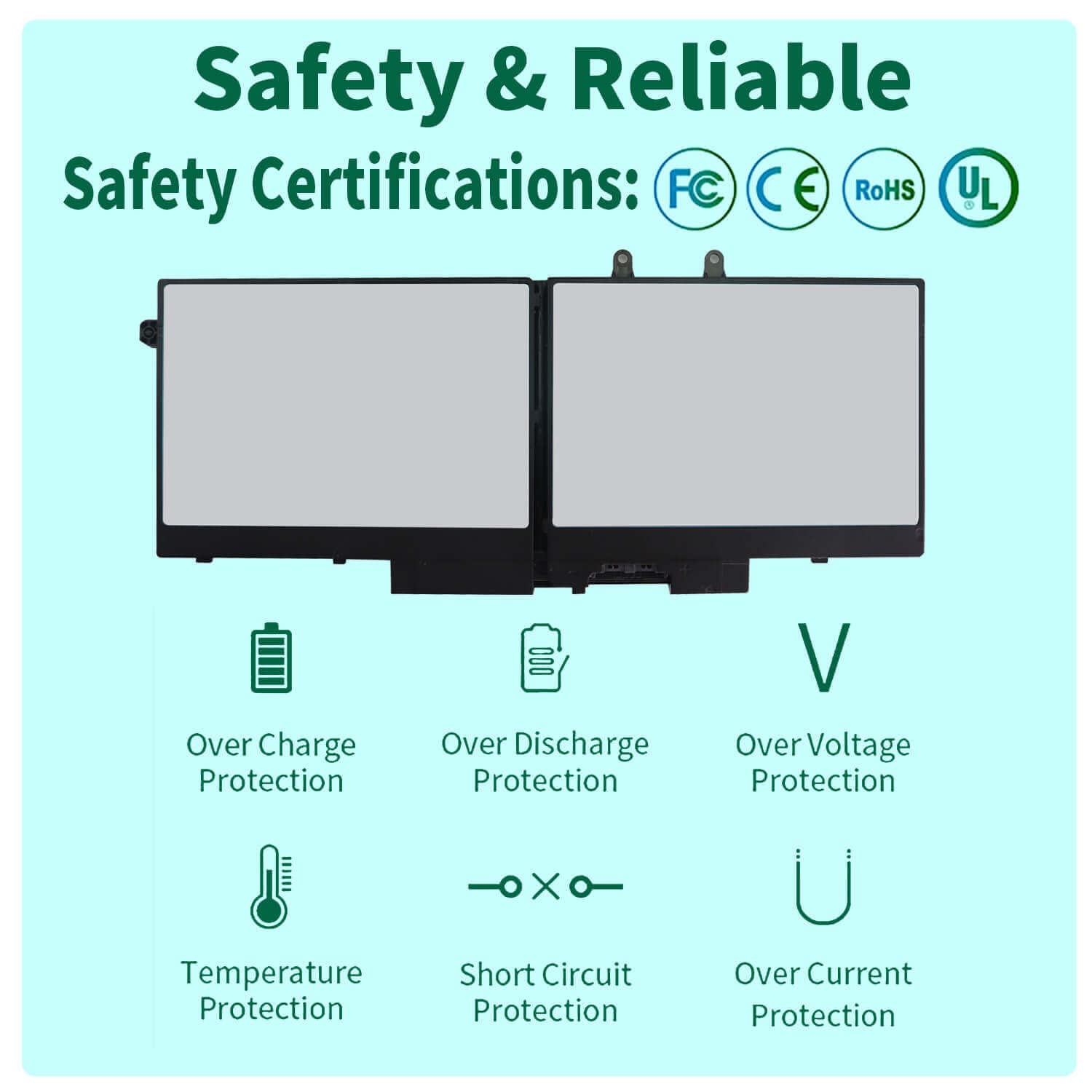 68Wh 3Hwpp Replacement Battery For Dell Latitude 5410 5510 5501 5401 5411 5511 Precision 3541 3551,Inspiron 7706 2 In 1, Inspiro