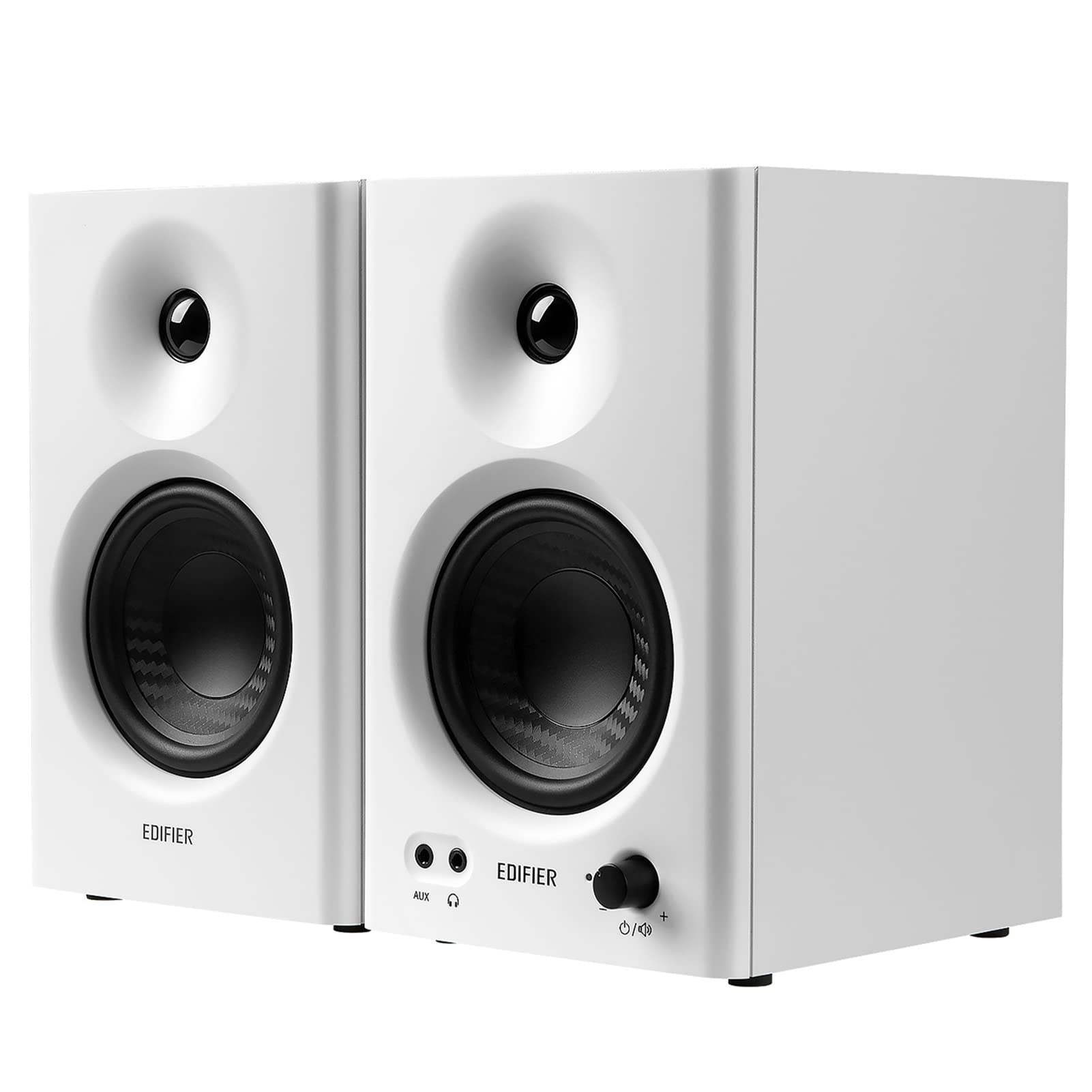 Edifier MR4 Powered Studio Monitor Speakers, 4 Active Near-Field Monitor Speaker - White (Pair)