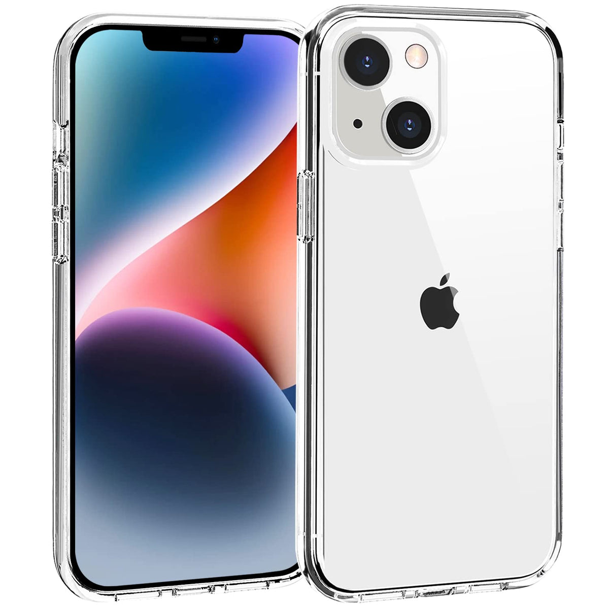 Tenoc Phone Case Compatible With Iphone 13 & Iphone 14, Clear Case Shockproof Protective Bumper Slim Cover For 6.1 Inch