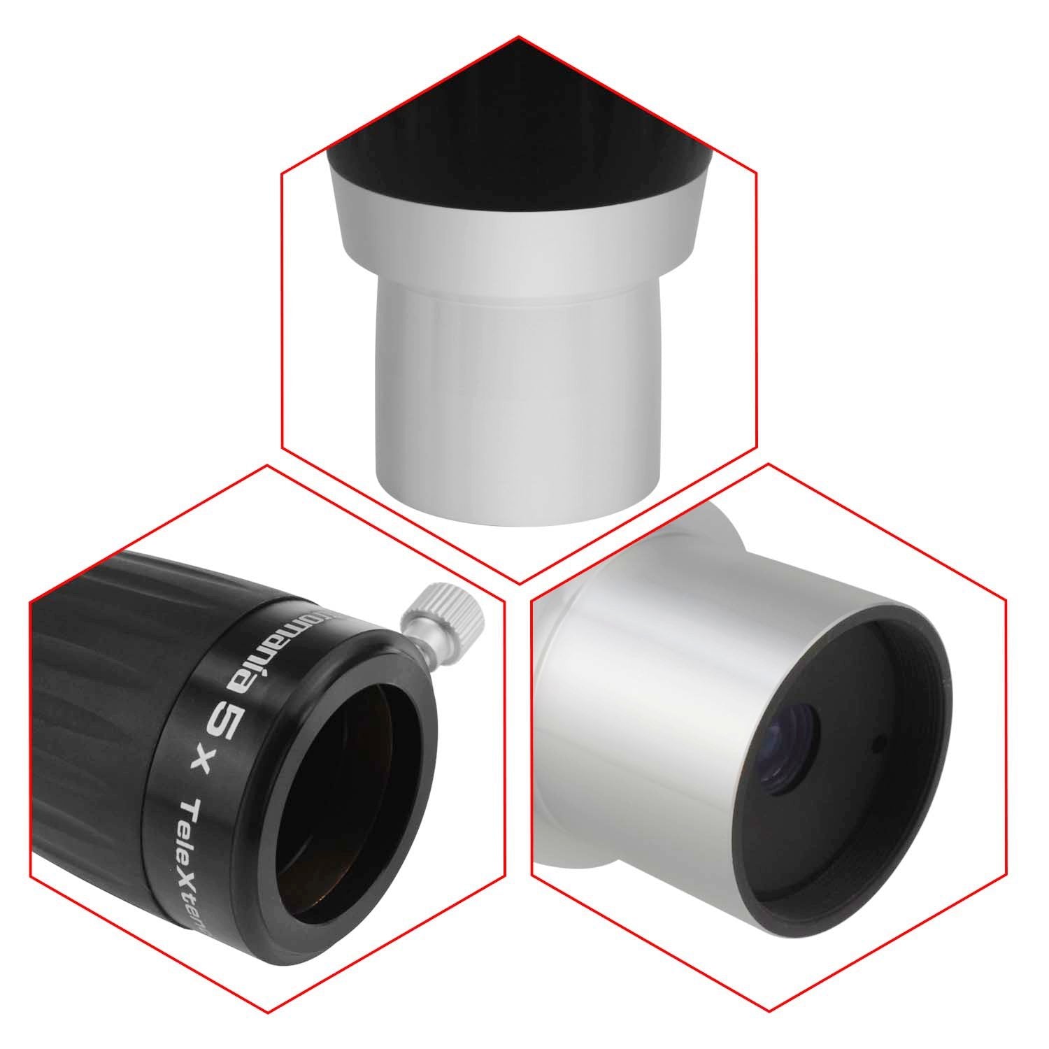 Astromania 1.25'' 4 Elements 5X Telextender Premium Barlow Lens   Apochromatic Barlow Lens Giving An Excellent Image