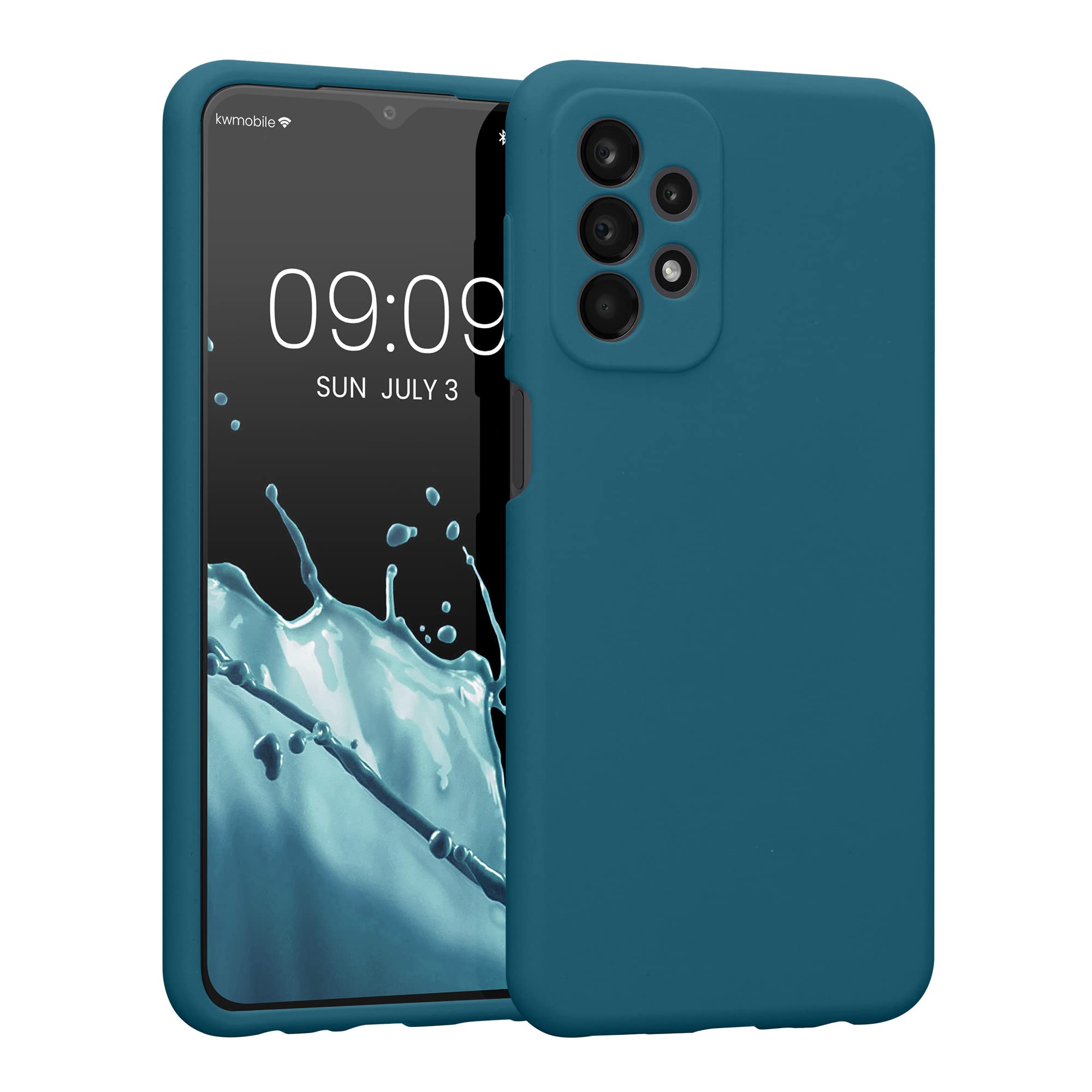 Kwmobile Case Compatible With Samsung Galaxy A23 4G / 5G Case   Slim Tpu Silicone Phone Cover   Soft Touch Finish   Teal Matte