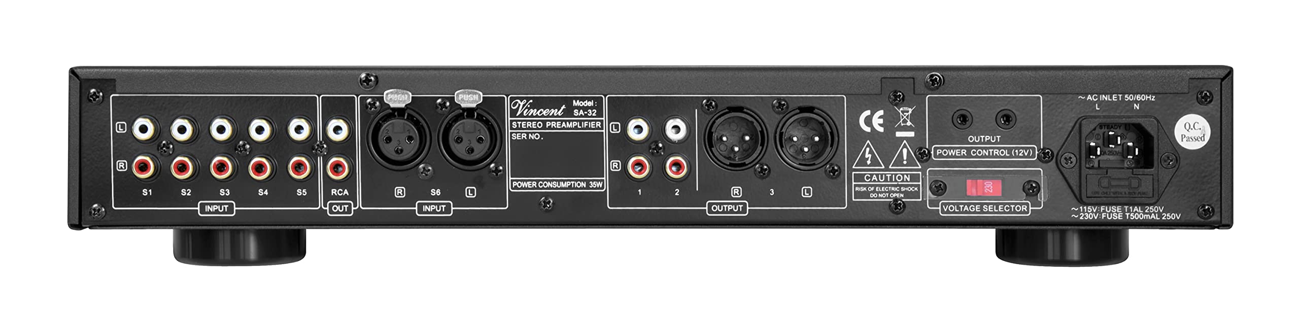 Vincent Audio Sa 32 Hybrid Stereo Preamplifier (Black)