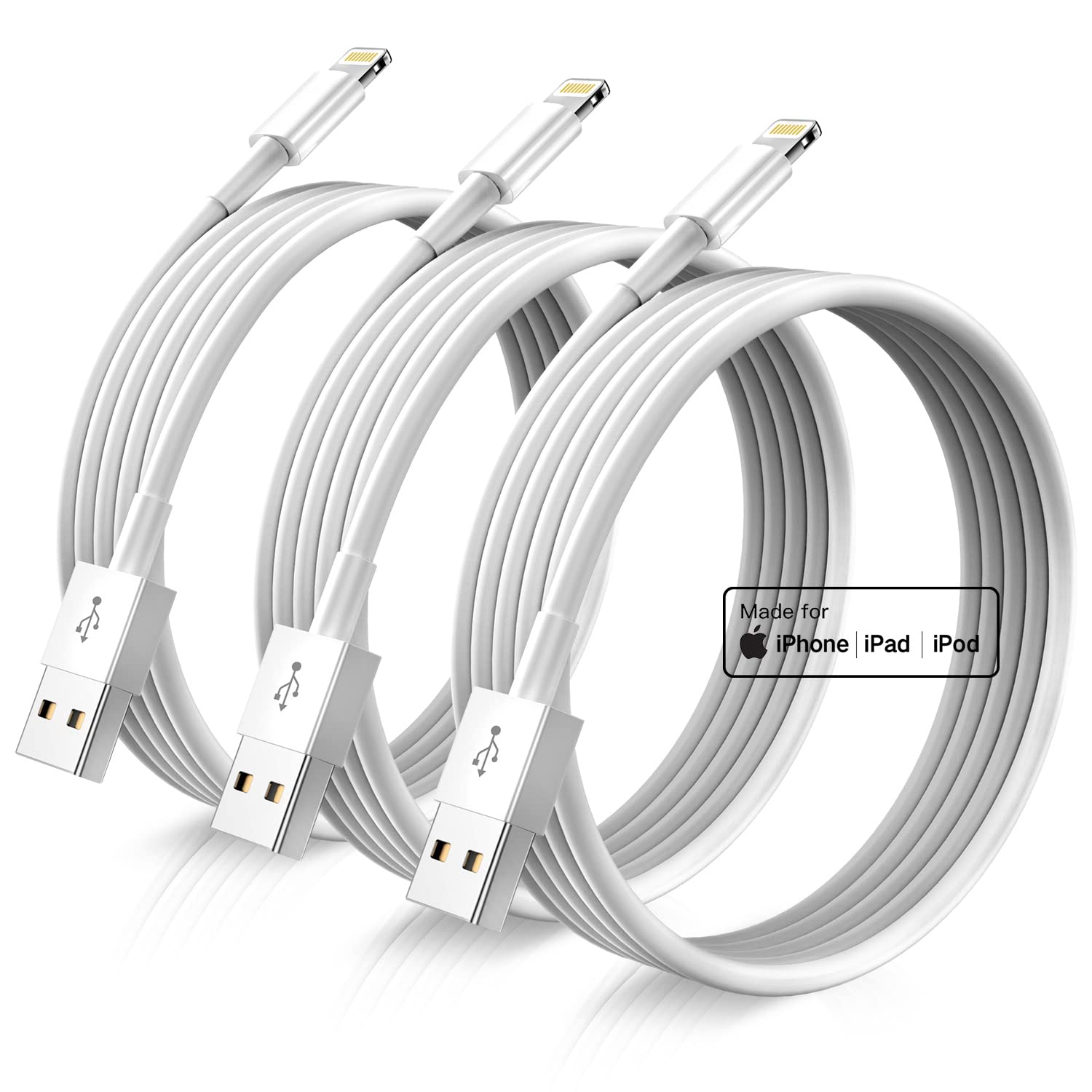 Busful For Iphone Charger Cord Lightning Cables, Original [3Pack 6Ft] Mfi Certified Usb A Charging Cable For Iphone 14 13 12 11