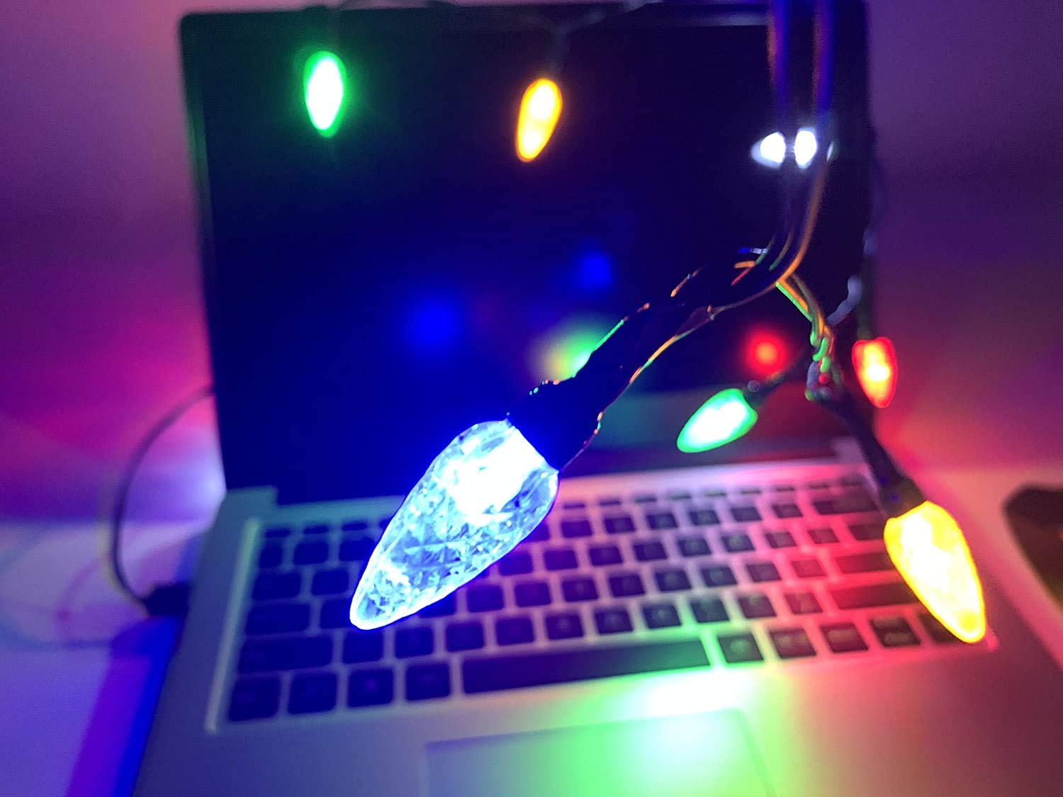 Holiday Led Christmas Lights Charging Cable, Usb And Bulb Charger, 50 Inch 10 Led Multicolor Christmas Cable For Phone 5 5S 6 6P