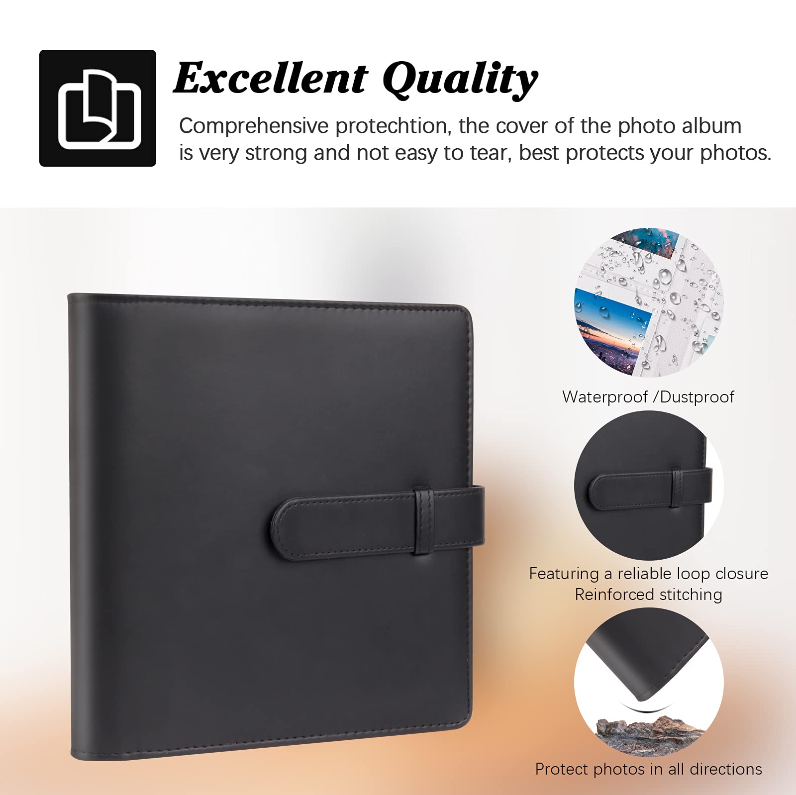 256 Pockets Photo Album For Kodak Mini Shot,Kodak Mini Shot 2 Retro Instant Camera,2X3 Photo Paper (2.1'X3.4') (Black)