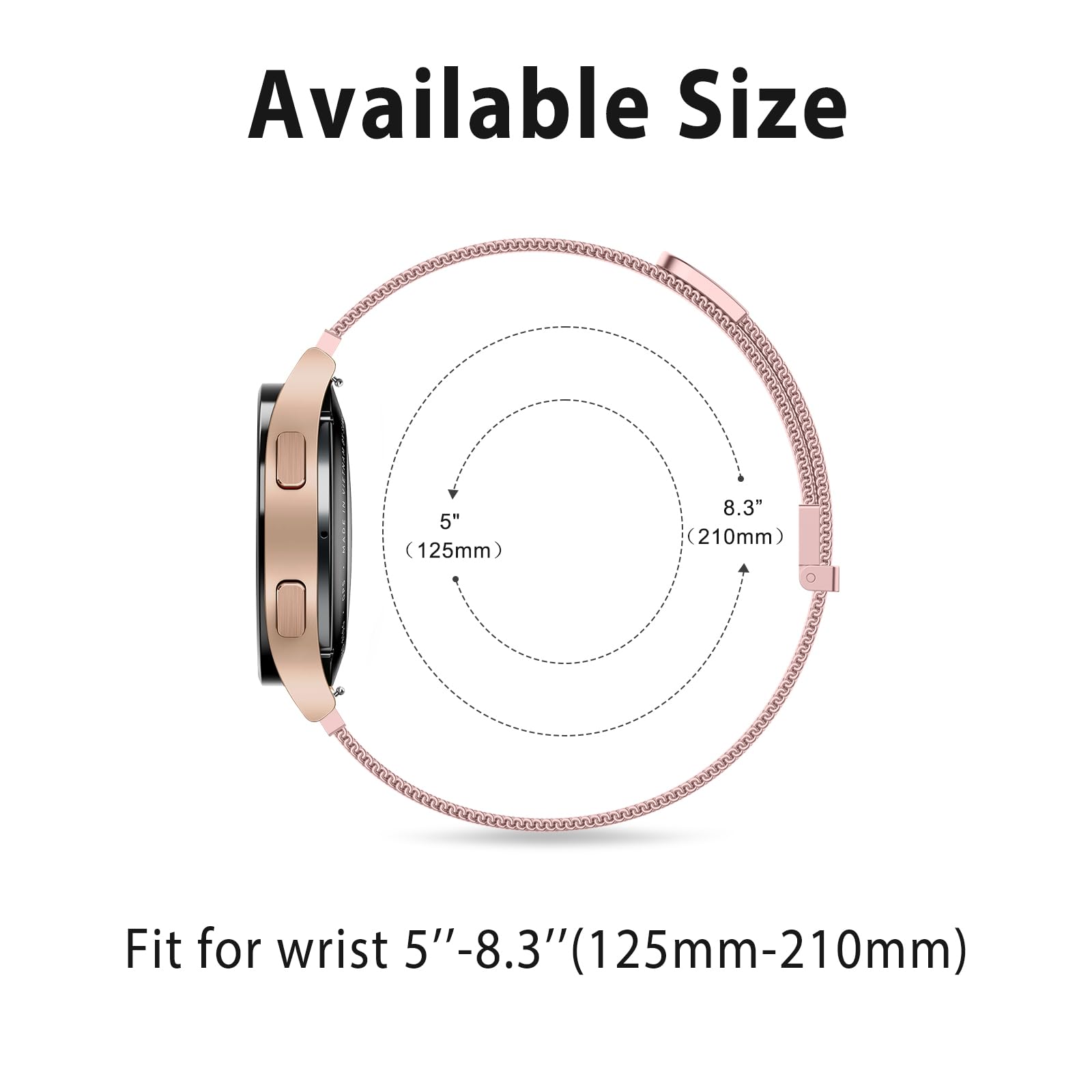 Metal Bands For Tensky/Quican/Fitpolo/Aeac Id208 Plus Smart Watch Bands, 22Mm Stainless Steel Metal Bands For Id208 Plus Smart W