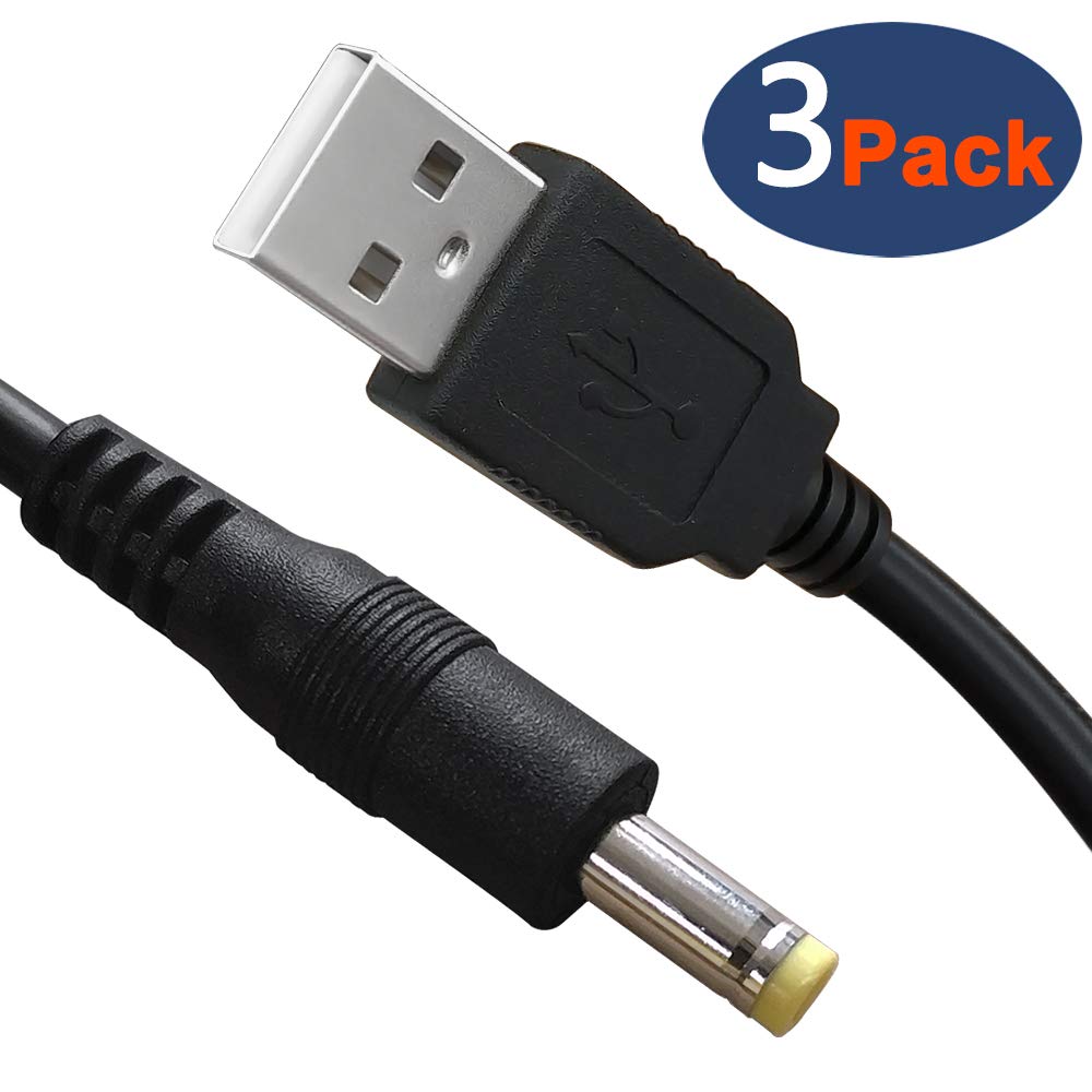 Siocen 3 Packs 4Ft Usb 2.0 A Male To Dc 4.0Mm X 1.7Mm 5 Volt Dc Barrel Jack Power Cable,Dc 5V Power Plug Connector Charger Cord