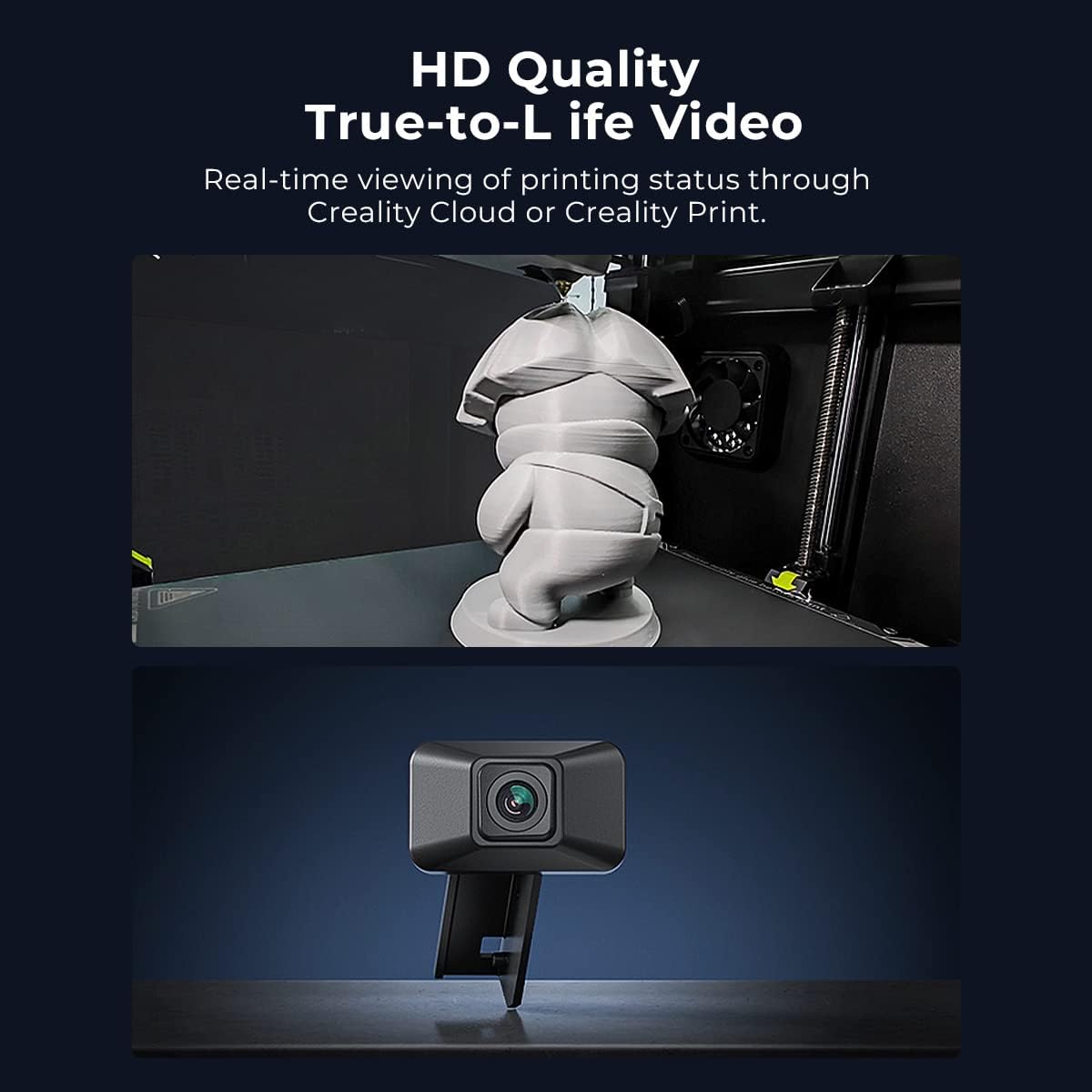 Chitu Systems Official K1 Ai Camera For Creality, 3D Printer Camera Compatiable With Creatily K1/K1 Max, Hd Quality,Ai Detection