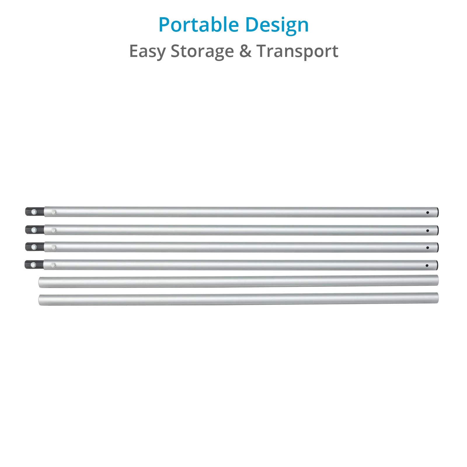 Proaim 12Ft Straight Aluminum Camera Dolly Track. Diameter-32Mm. Center Distance -28   . Payload Up To 400Kg / 882Lb. (P-Trk-12)